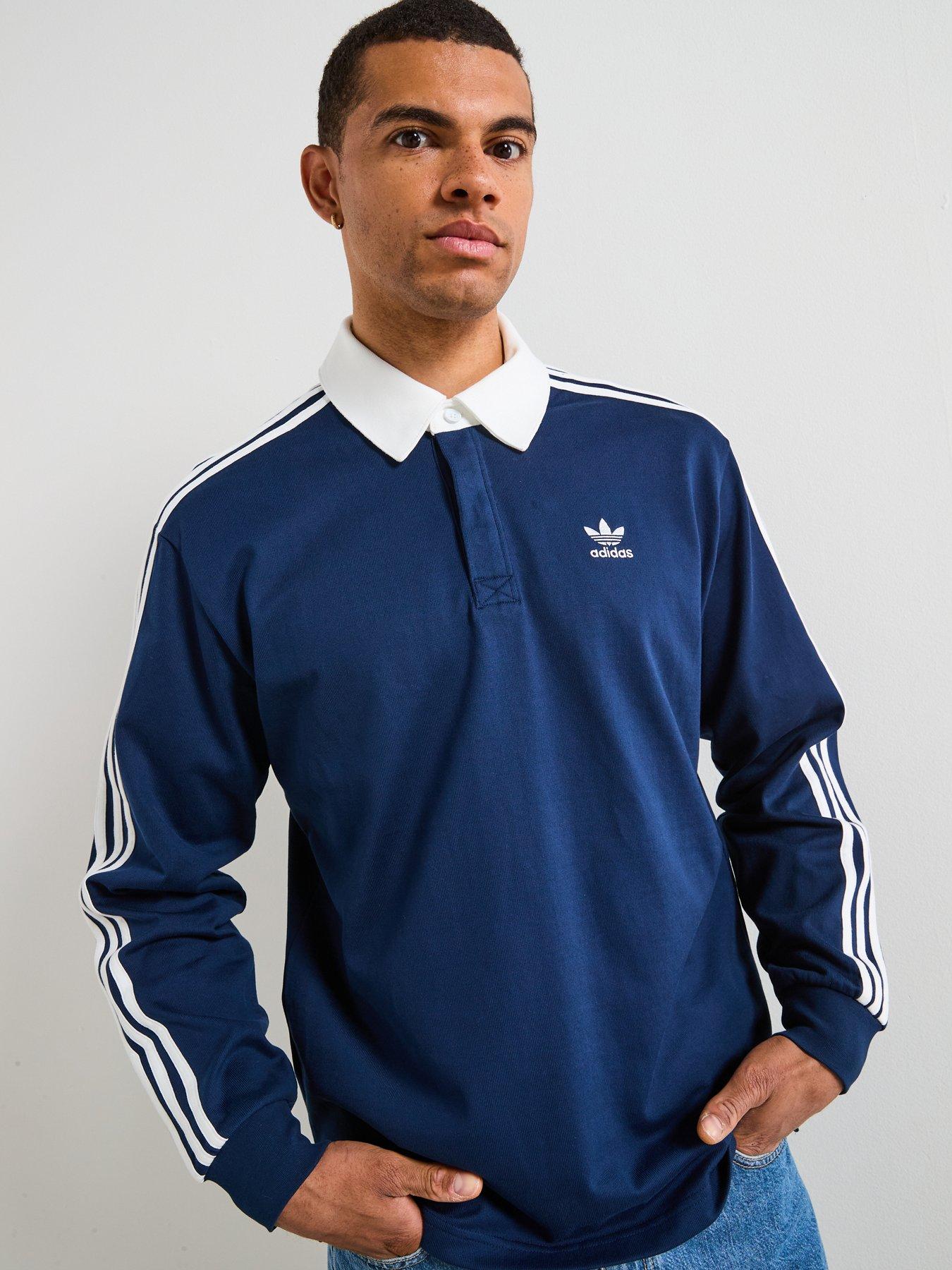 Image 6 of 6 of adidas Originals Men's Adicolor Rugby Polo Shirt - Blue