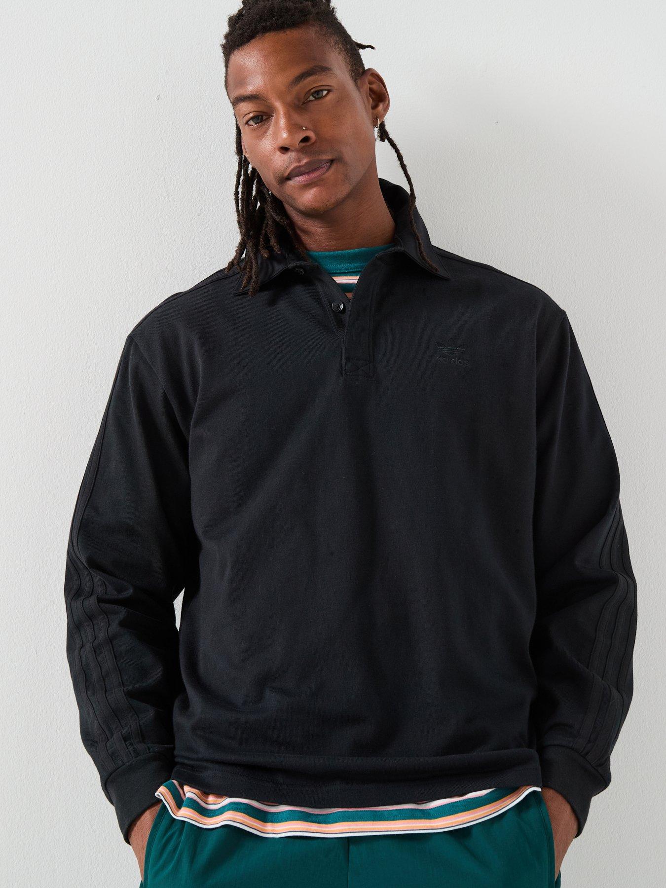 Image 6 of 6 of adidas Originals Men's Adicolor Rugby Polo Shirt - Black