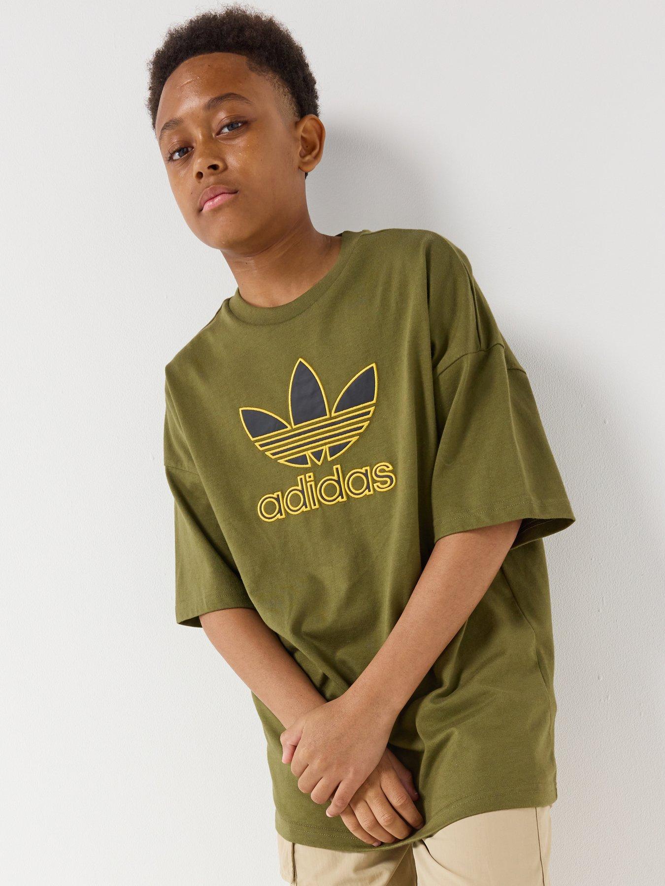 adidas Originals Junior Boys Oversize Trefoil T-Shirt - Green