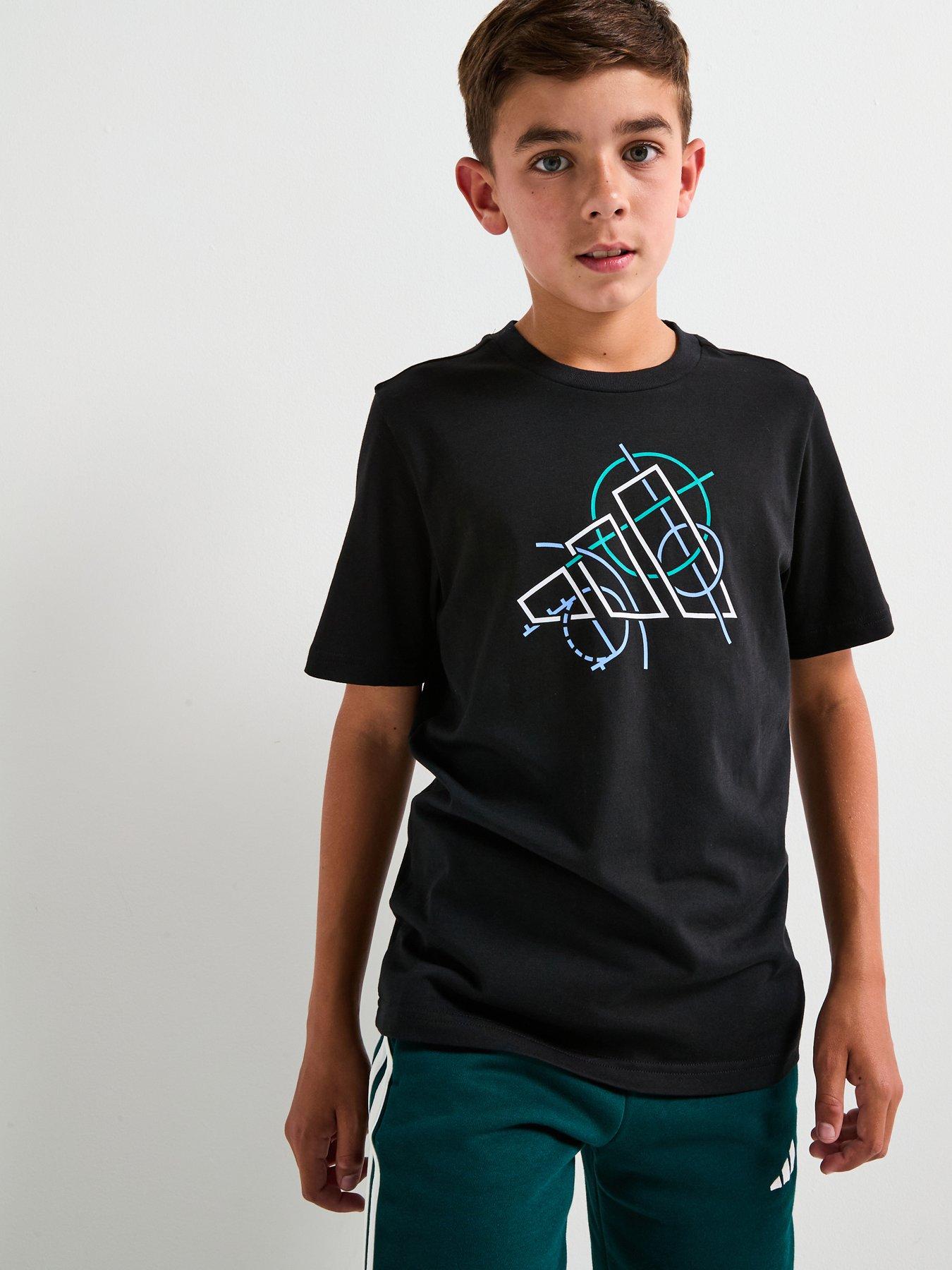 Image 1 of 6 of adidas Sportswear Junior Boys Graphic T-shirt - Black