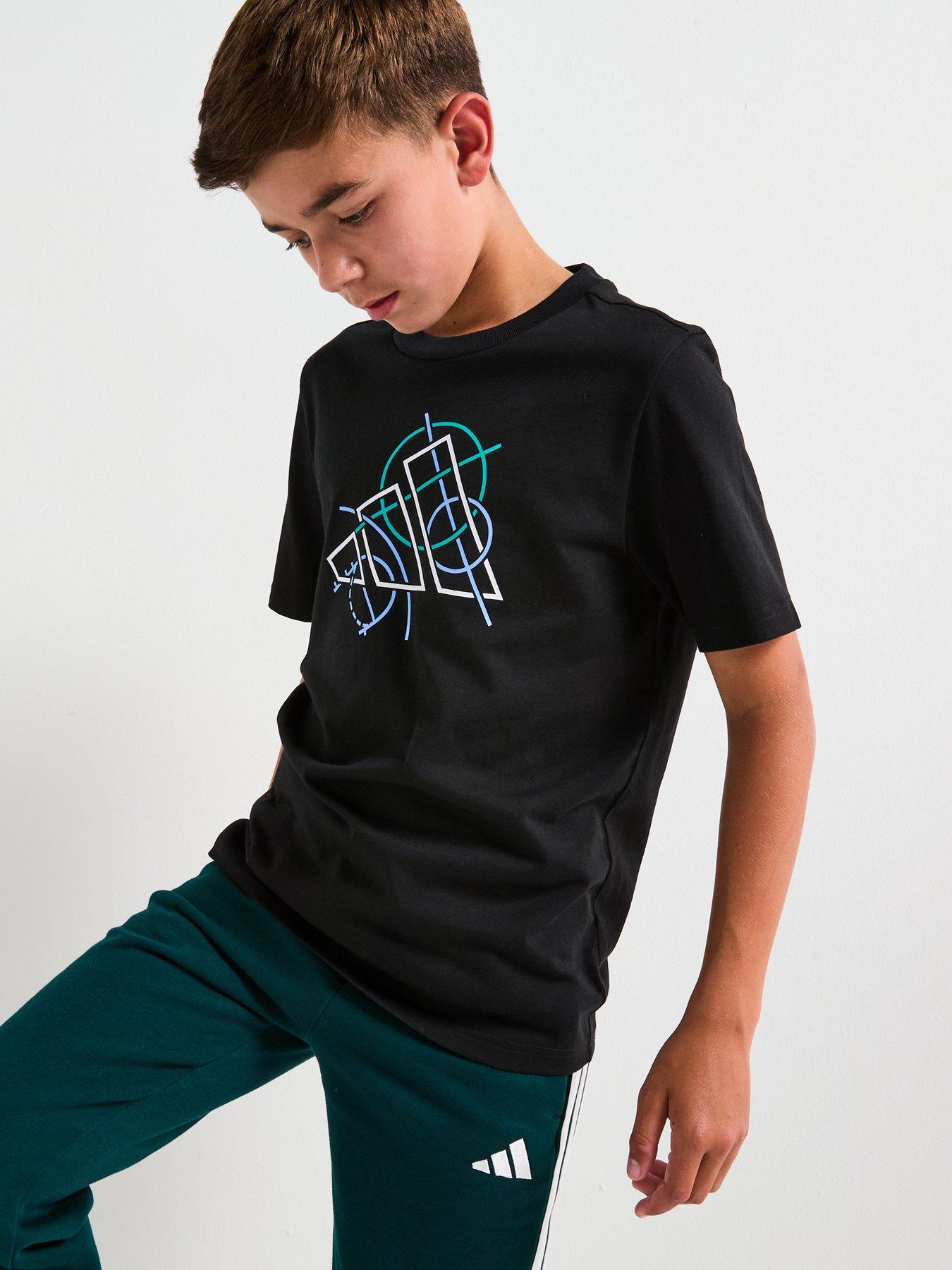 Image 5 of 6 of adidas Sportswear Junior Boys Graphic T-shirt - Black
