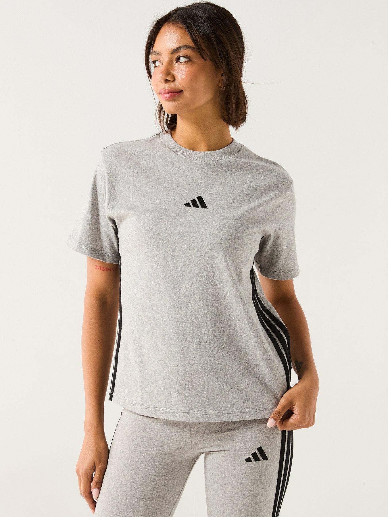 adidas Sportswear Women's Essentials 3-stripes Cotton T-shirt - Grey