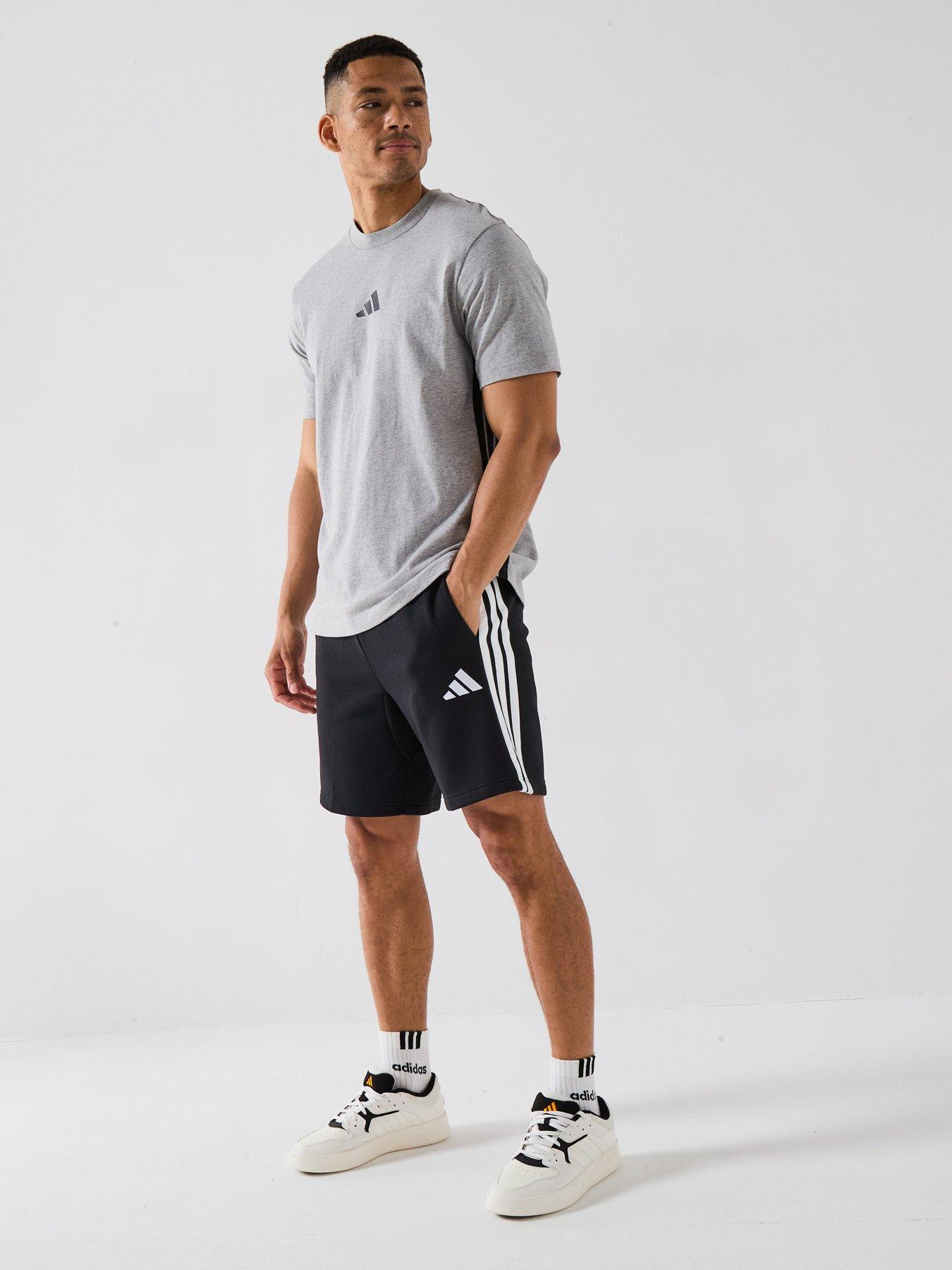 Image 3 of 4 of adidas Sportswear Men's Essential 3-Stripes Jersey T-Shirt - Grey