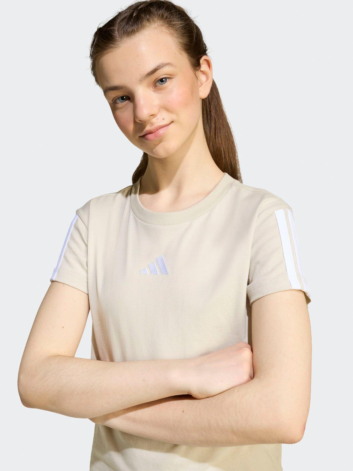 Image 4 of 5 of adidas Sportswear Junior Girls Essentials T-shirt - Grey