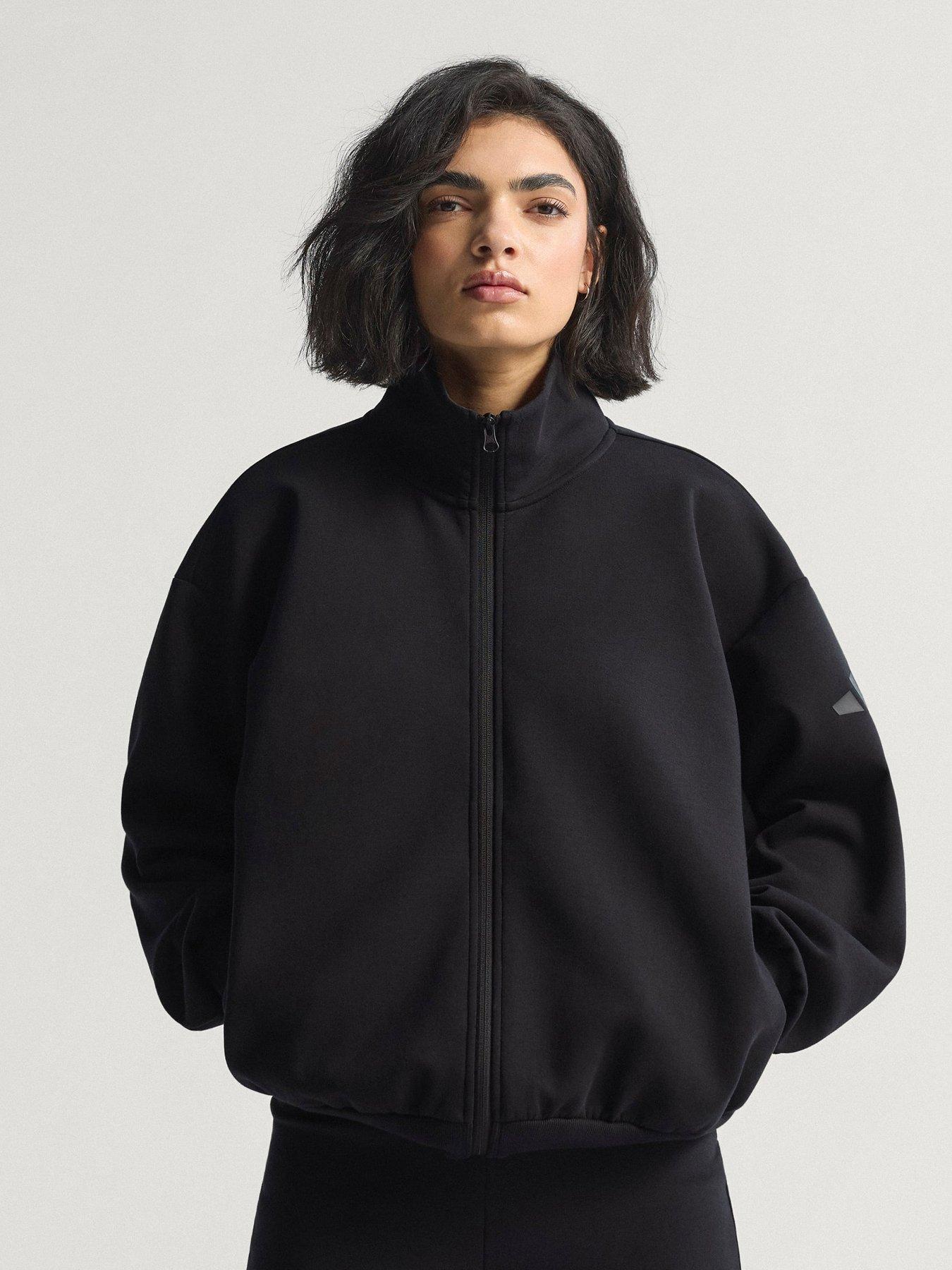 Image 1 of 6 of adidas Sportswear Women's All Szn Soft Lux Loose Full-zip - Black