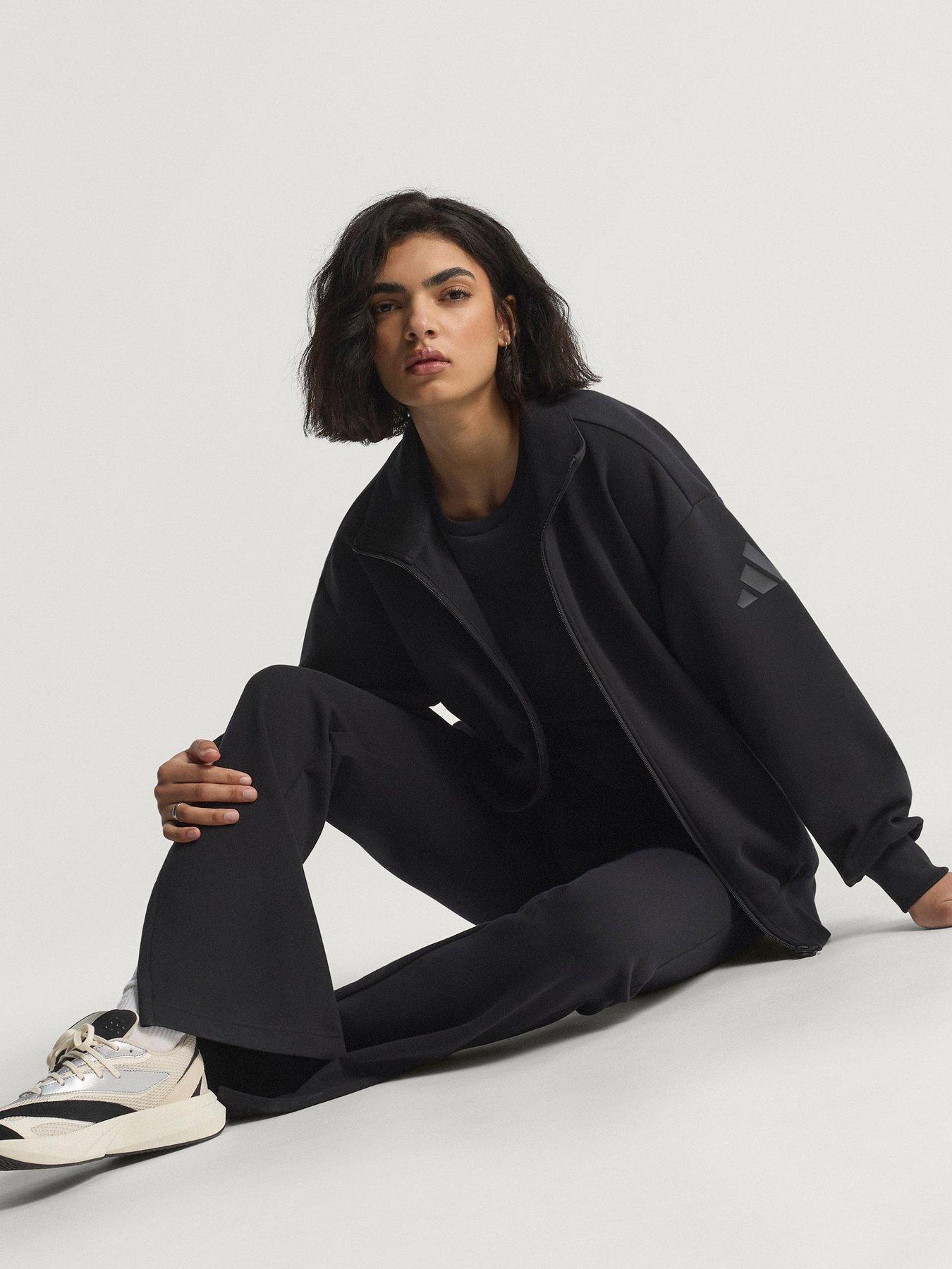 Image 4 of 6 of adidas Sportswear Women's All Szn Soft Lux Loose Full-zip - Black