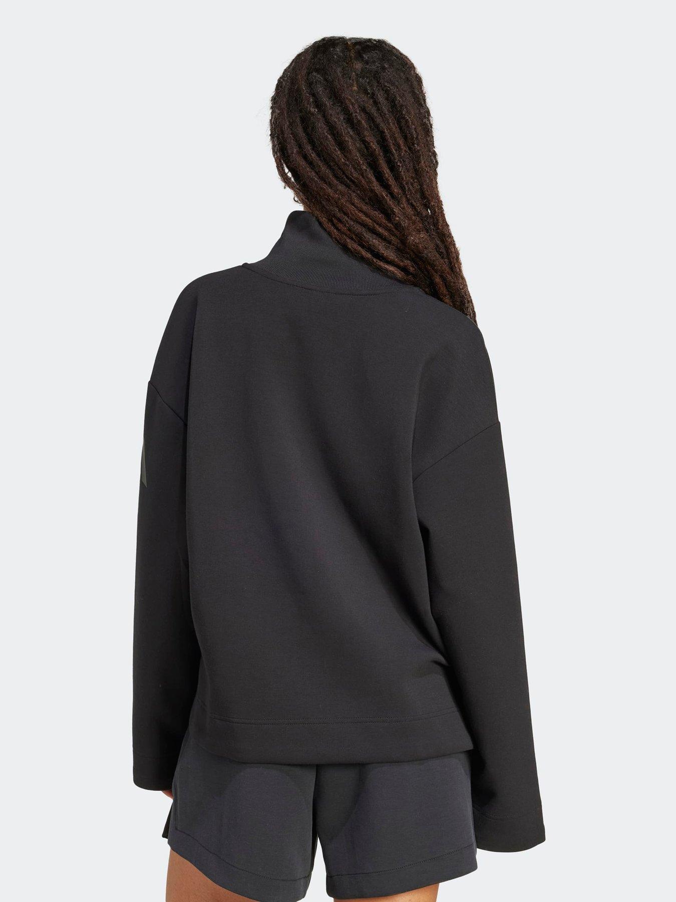  image of adidas-sportswear-womens-all-szn-soft-lux-quarter-zip-black
