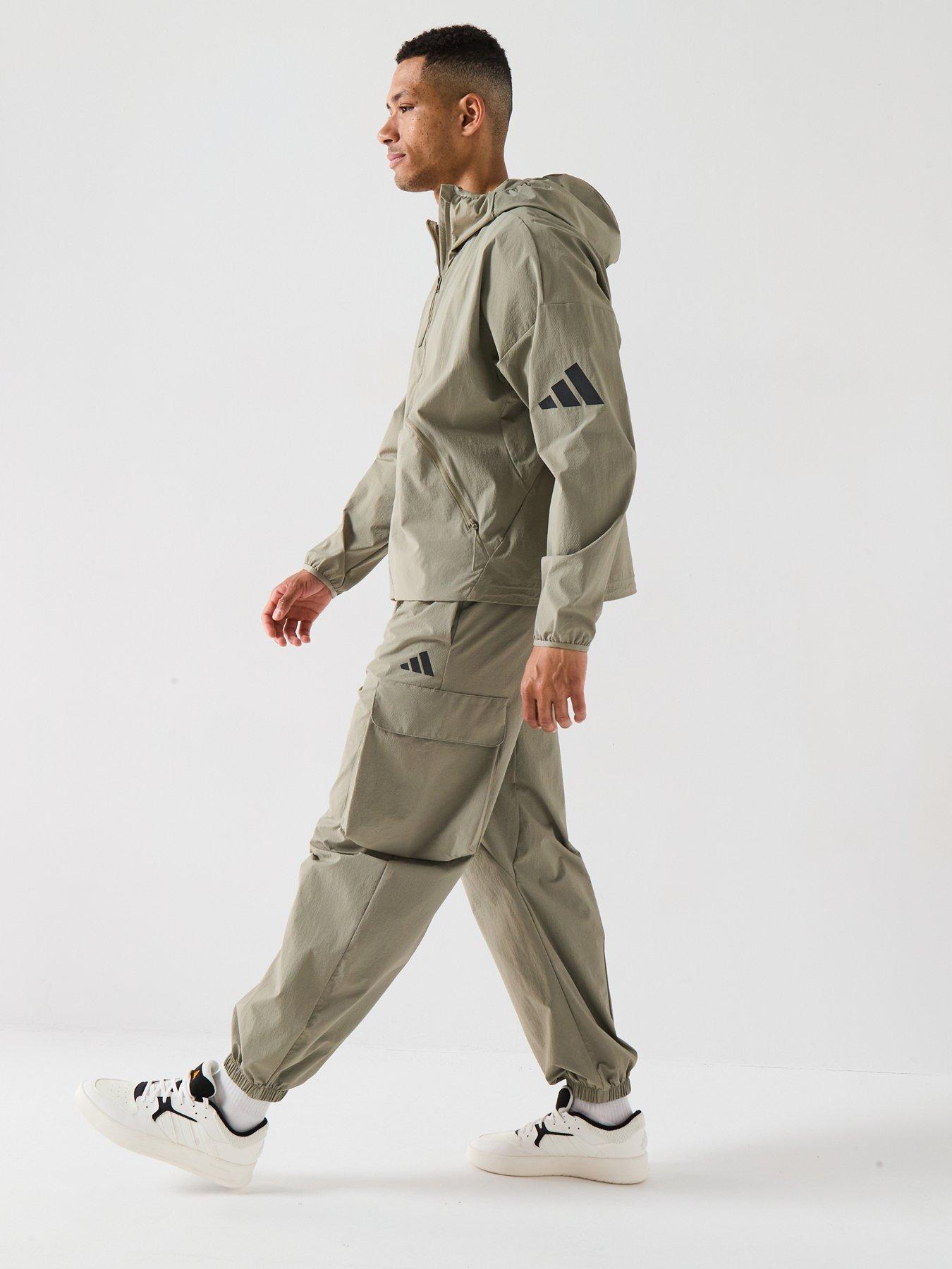  image of adidas-sportswear-mens-city-tech-windbreaker-pants-green