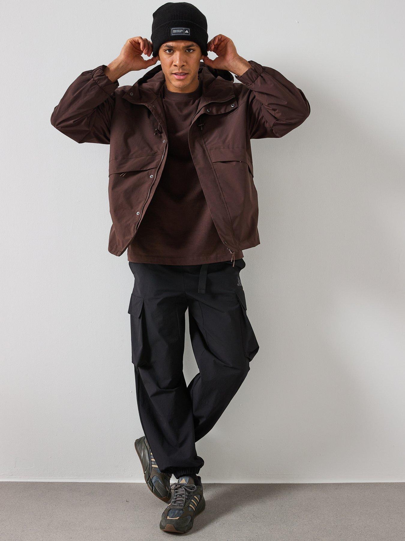  image of adidas-sportswear-mens-city-tech-windbreaker-pants-black