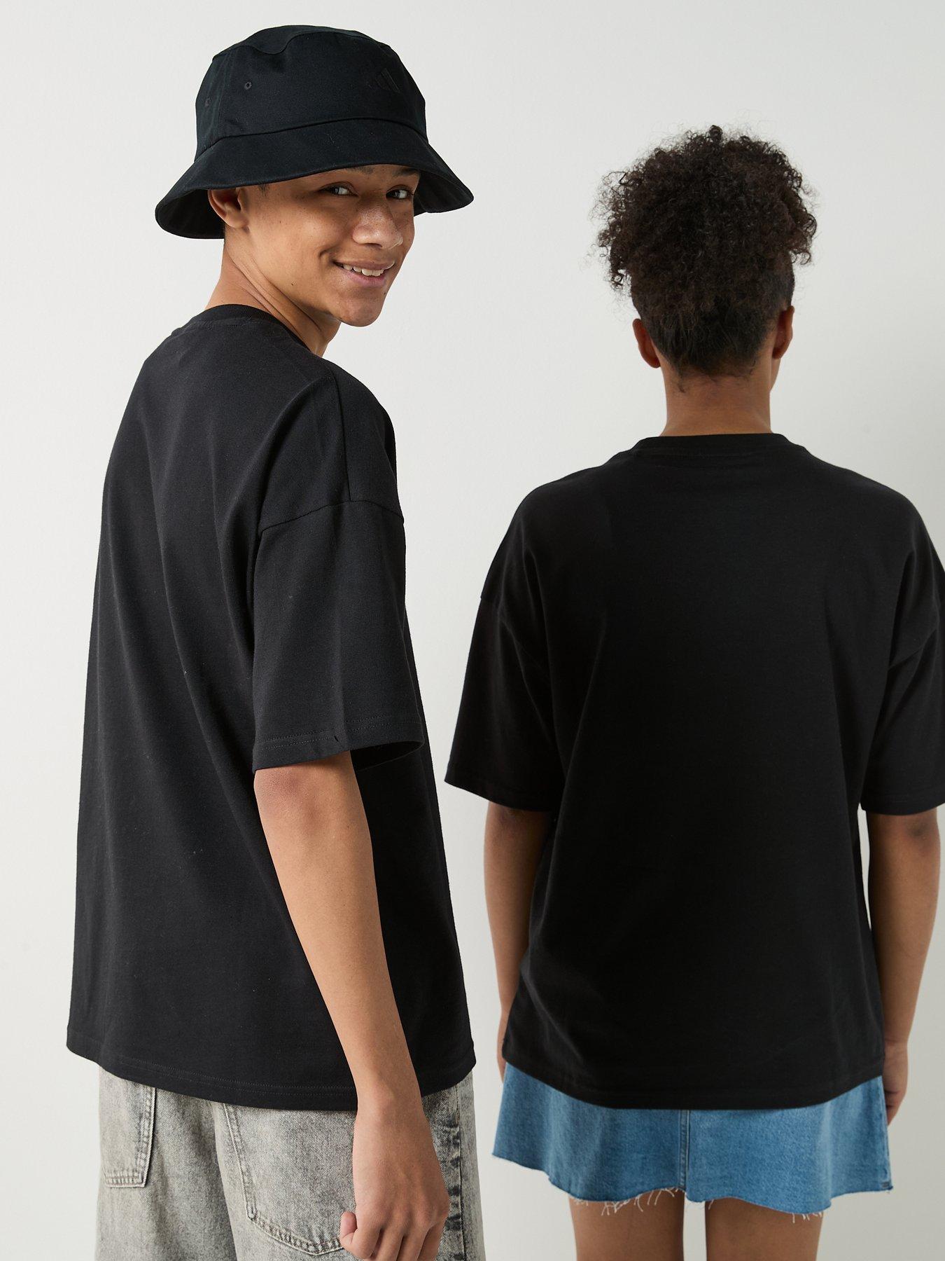 Image 2 of 6 of adidas Originals Junior Unisex Trefoil Essentials T-shirt - Black