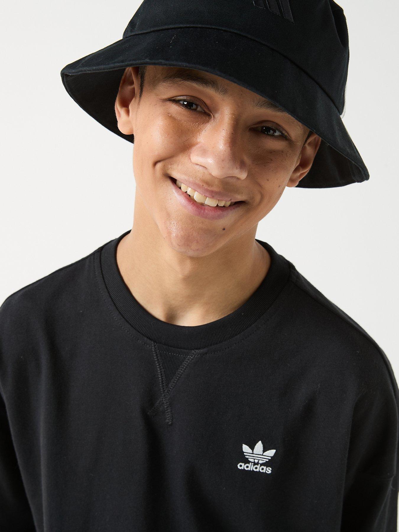 Image 4 of 6 of adidas Originals Junior Unisex Trefoil Essentials T-shirt - Black