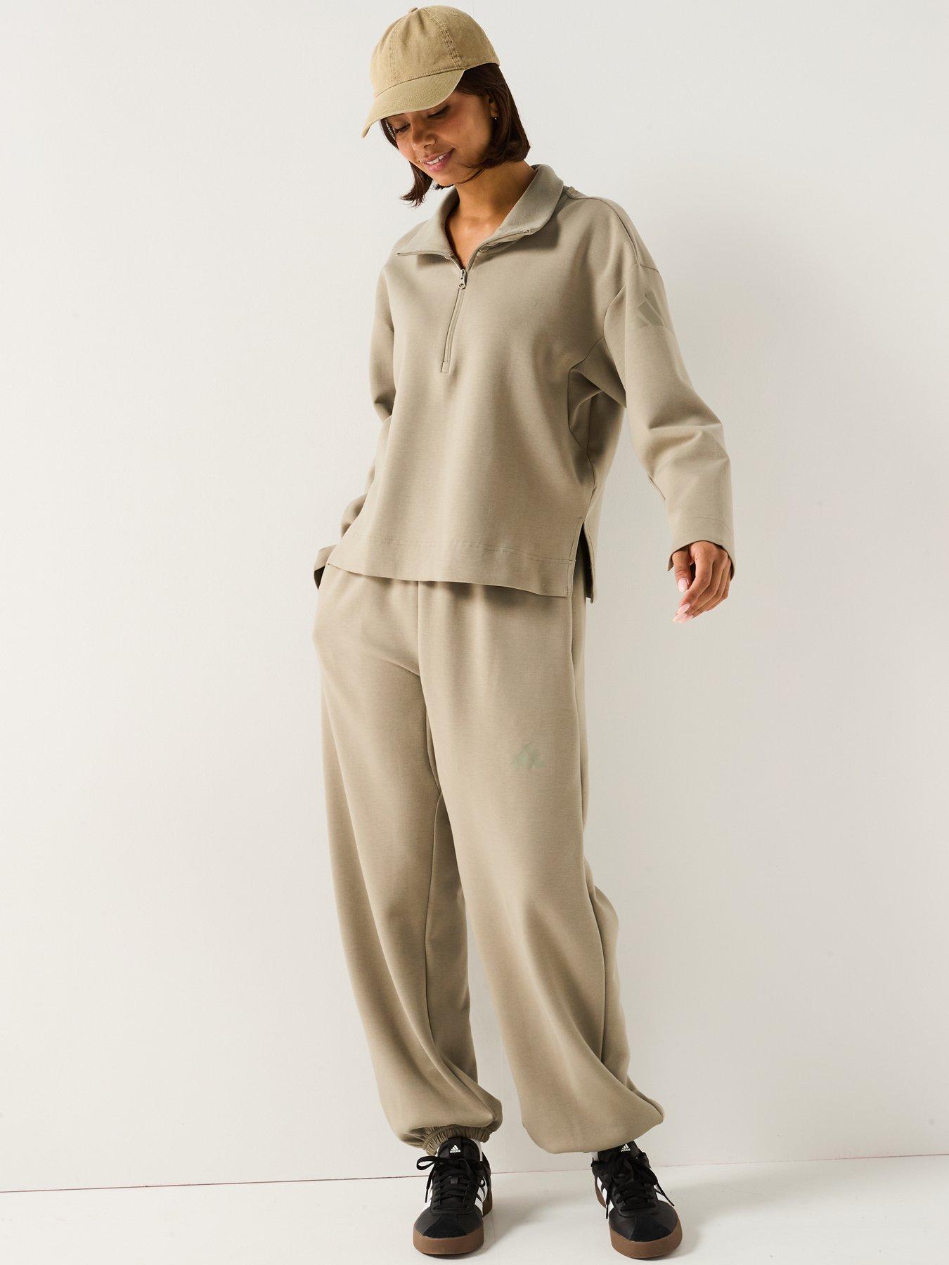  image of adidas-sportswear-womens-all-szn-soft-lux-quarter-zip-green