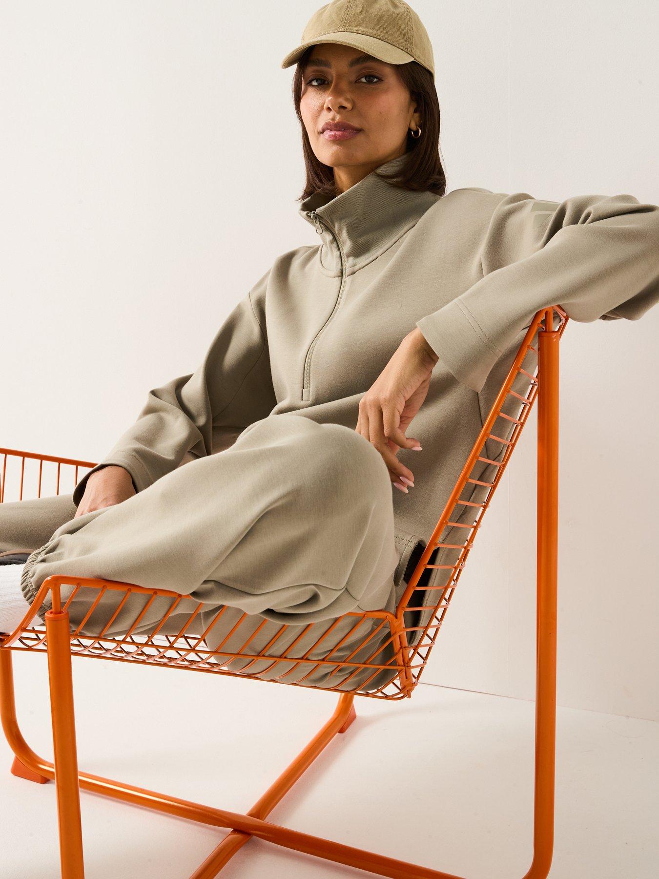  image of adidas-sportswear-womens-all-szn-soft-lux-quarter-zip-green