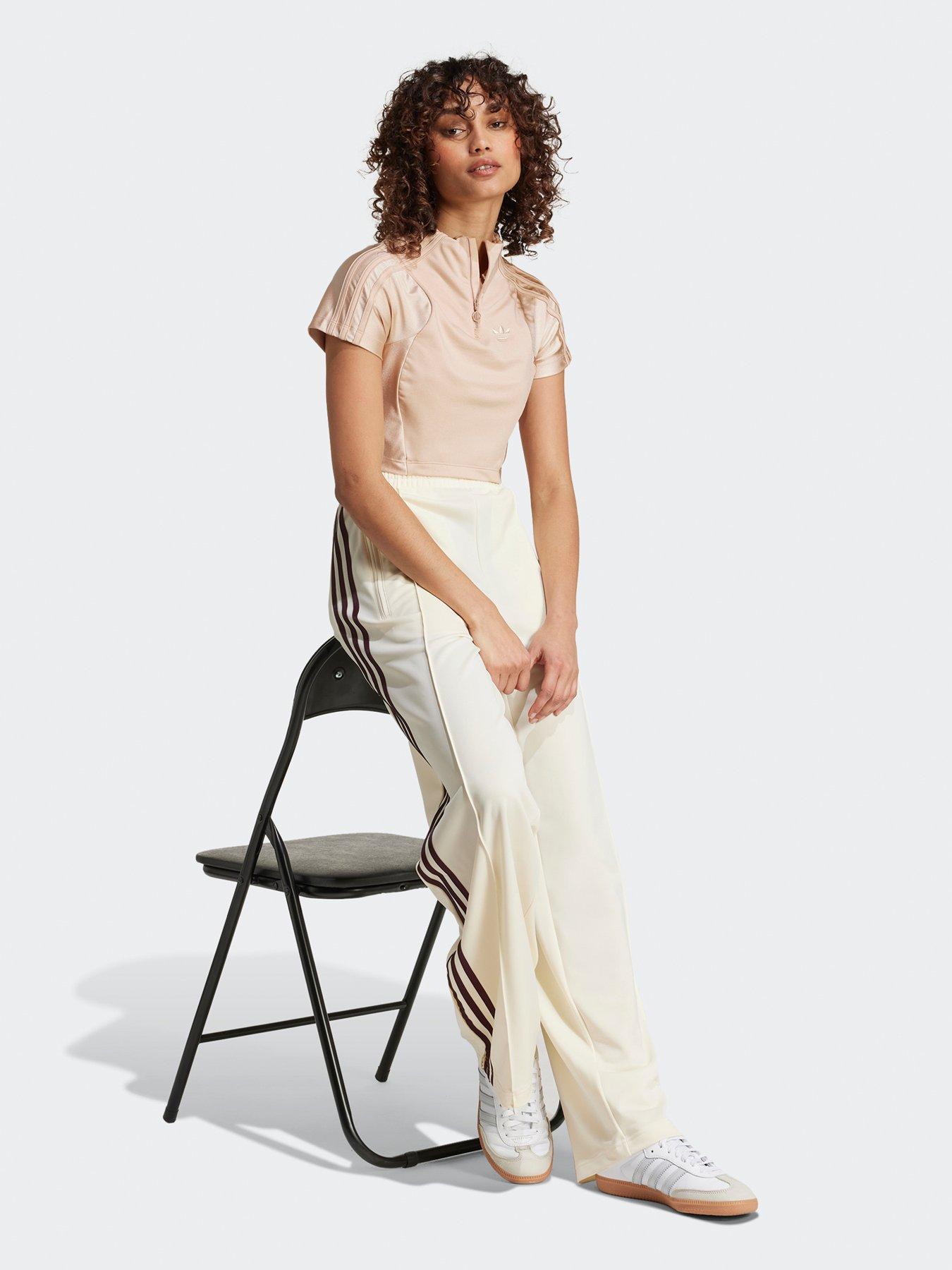 Image 3 of 5 of adidas Originals Womens Firebird Track Pants - Cream