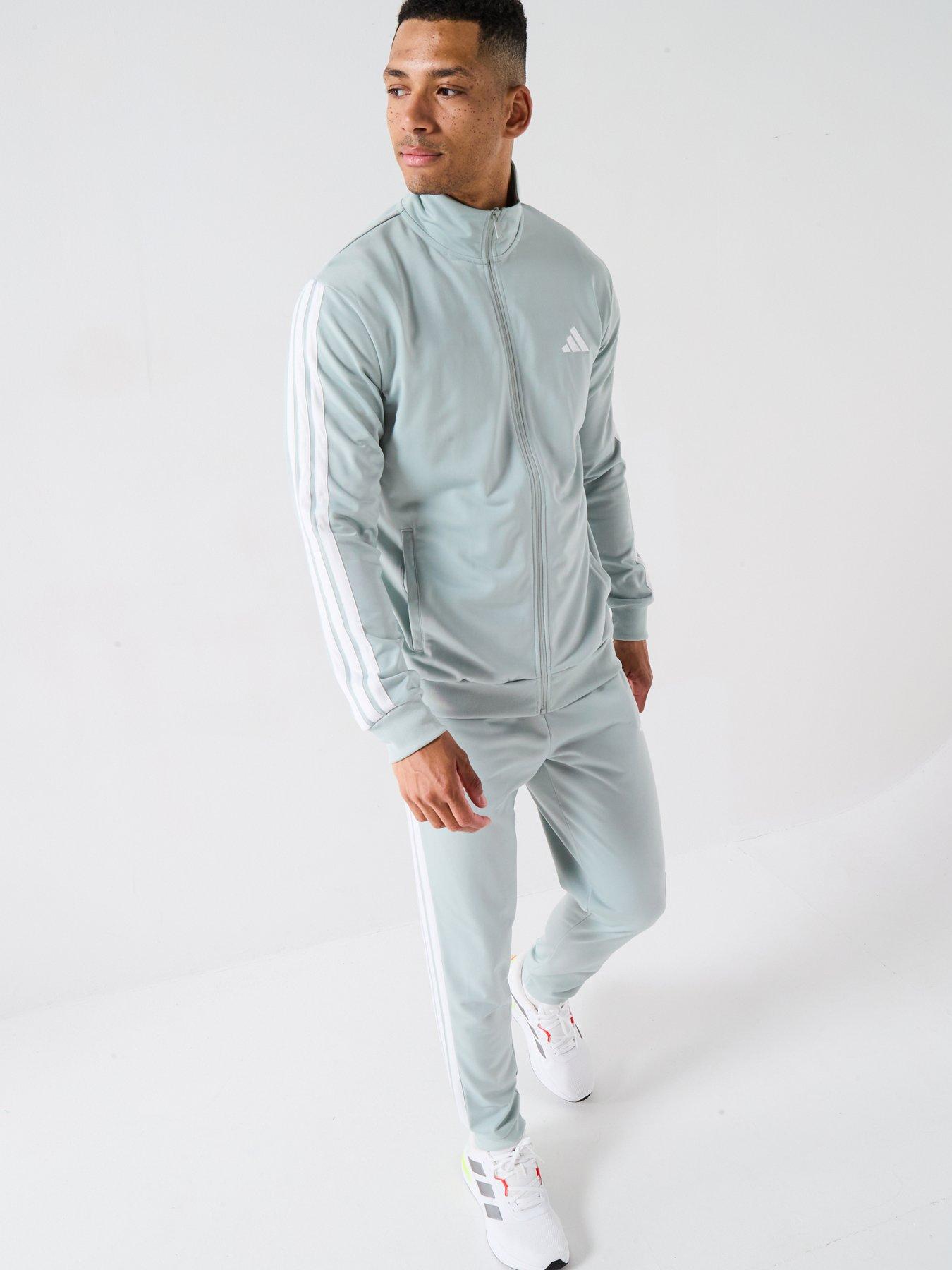 Image 3 of 6 of adidas Sportswear Men's 3 Stripes Tracksuit - Grey
