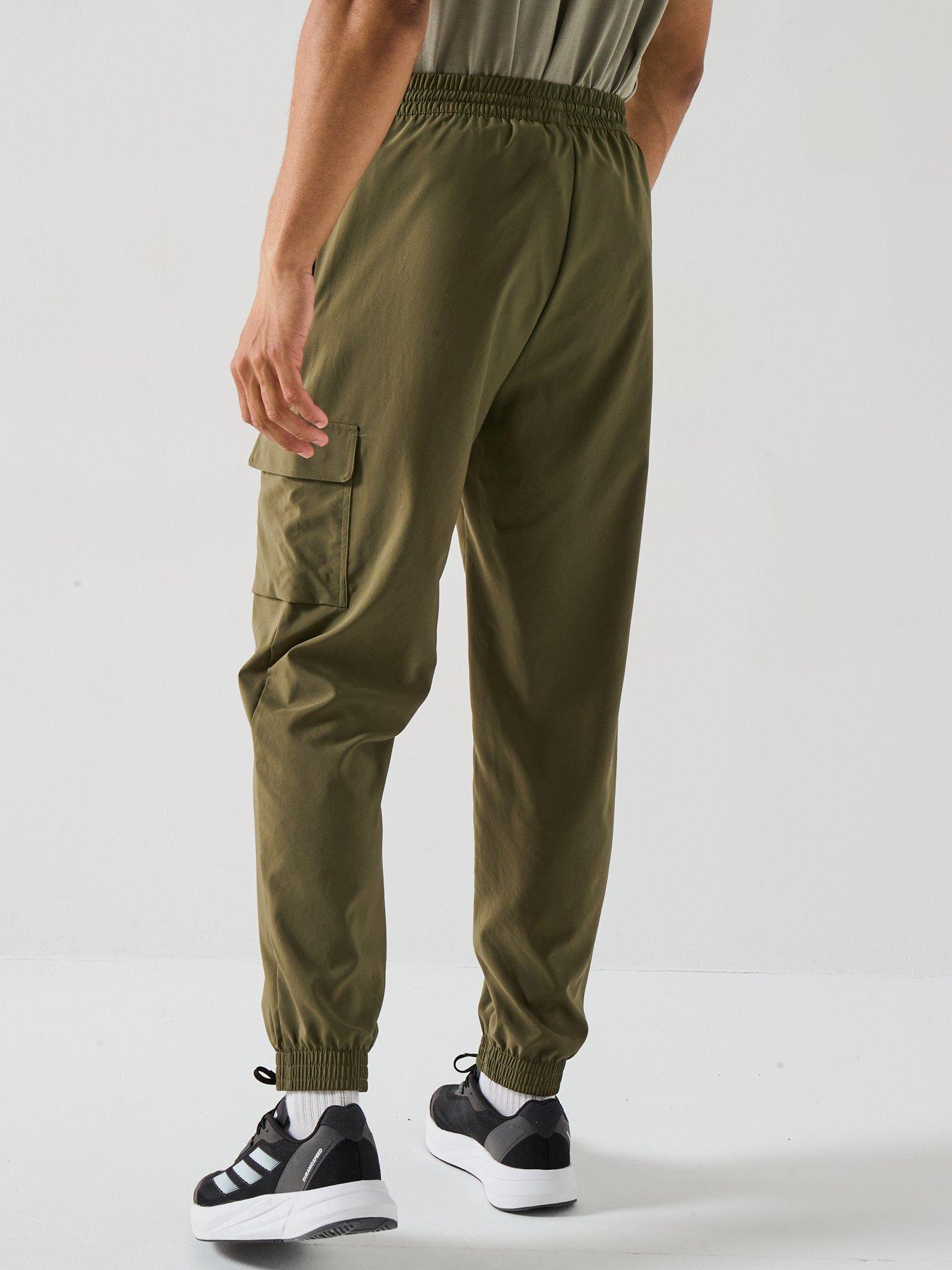 Image 2 of 6 of adidas Sportswear Men's Essentials Small Logo Cargo Joggers - Green