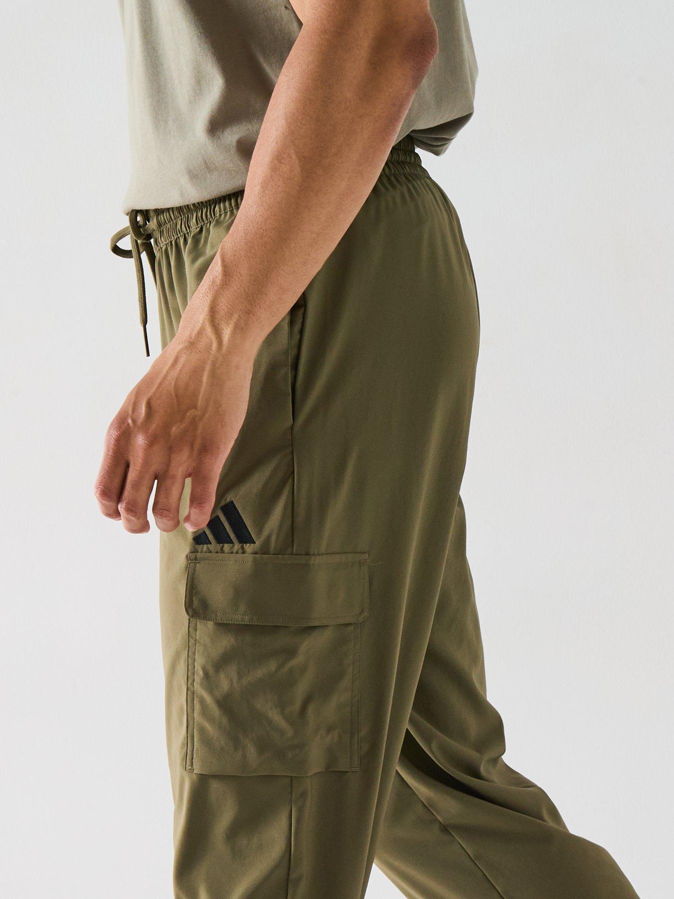 Image 4 of 6 of adidas Sportswear Men's Essentials Small Logo Cargo Joggers - Green