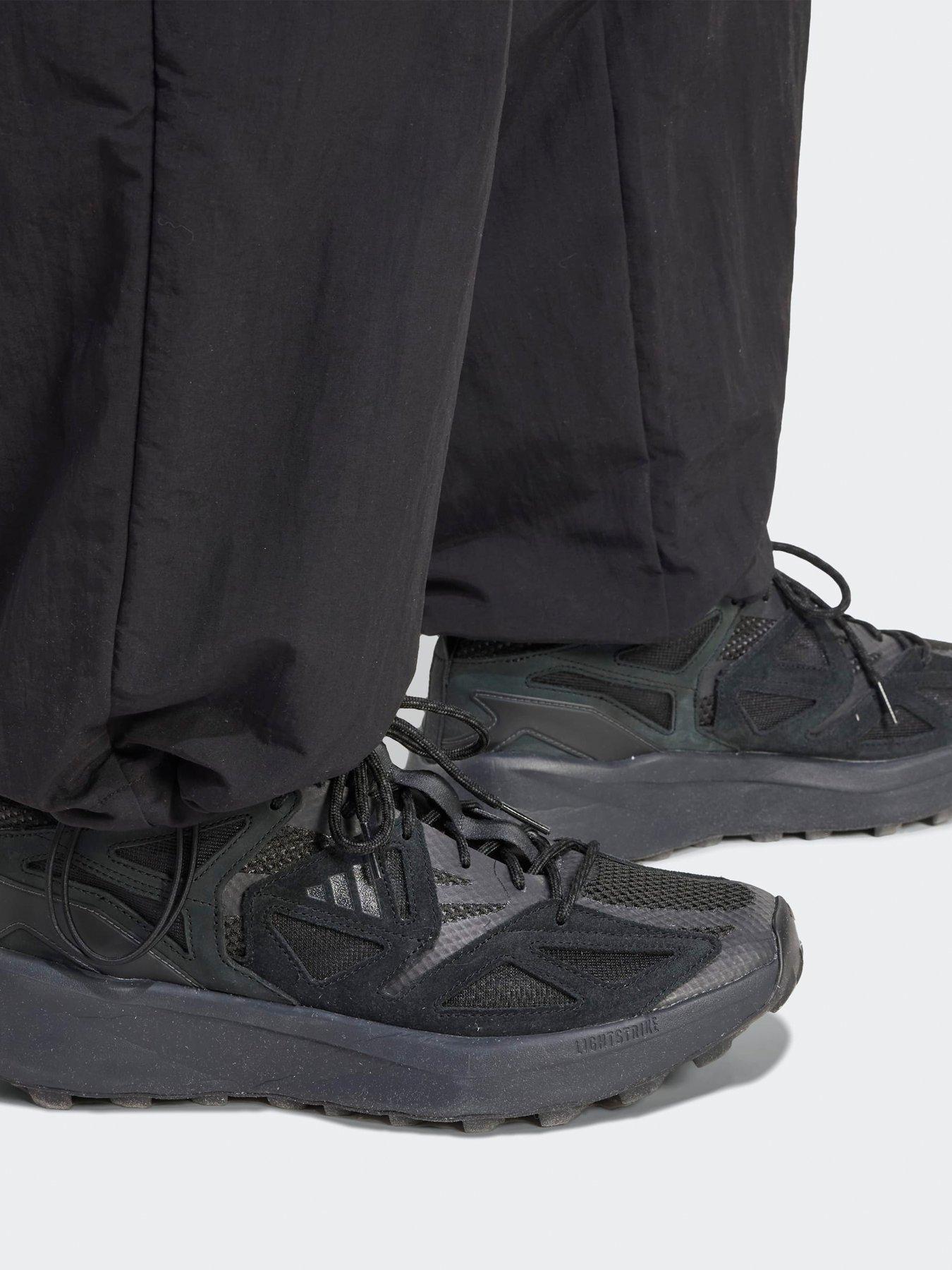  image of adidas-sportswear-mens-essential-small-logo-woven-open-hem-pant-black