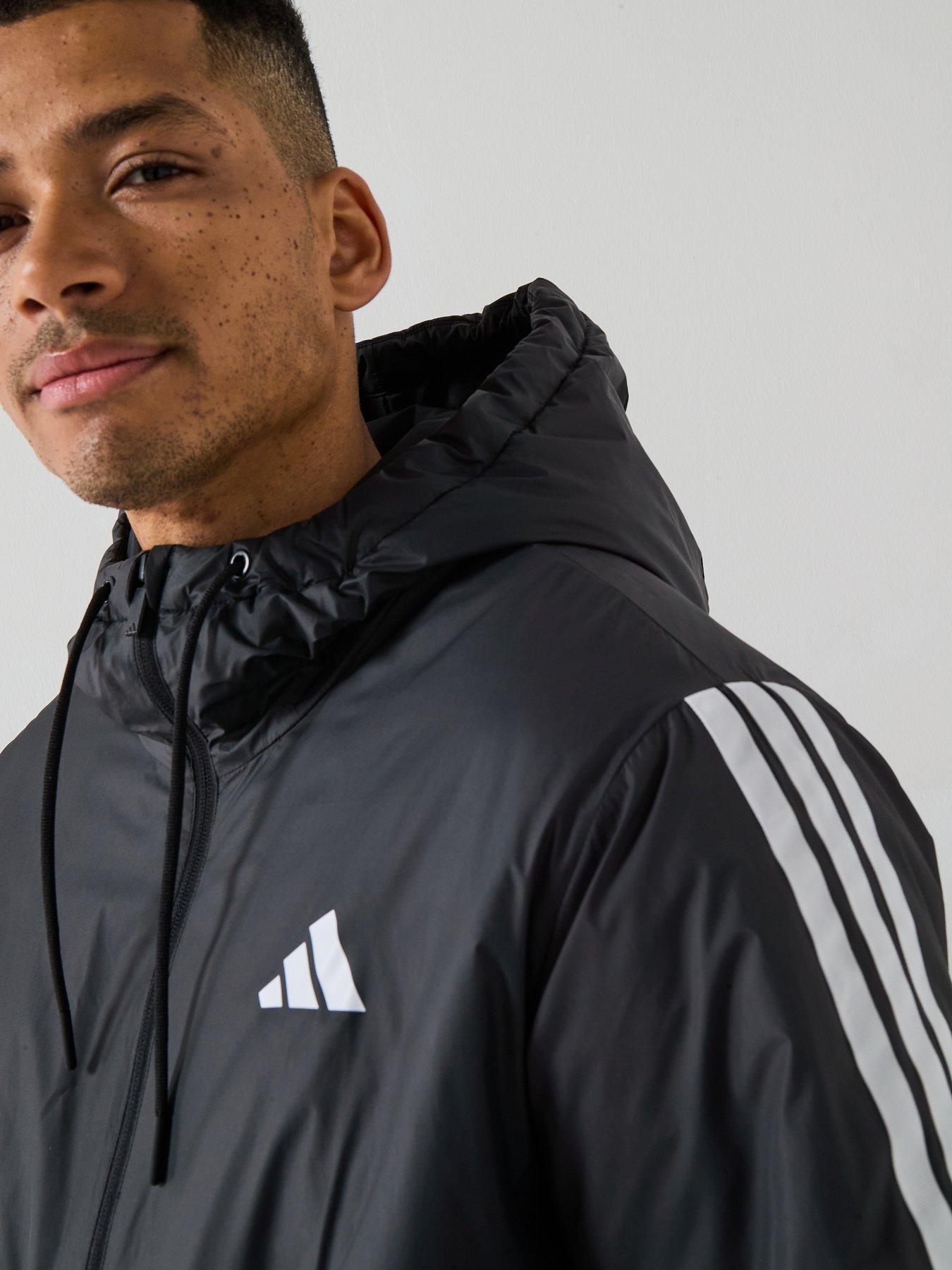  image of adidas-sportswear-mens-essentials-climawarm-3-stripes-jacket-black