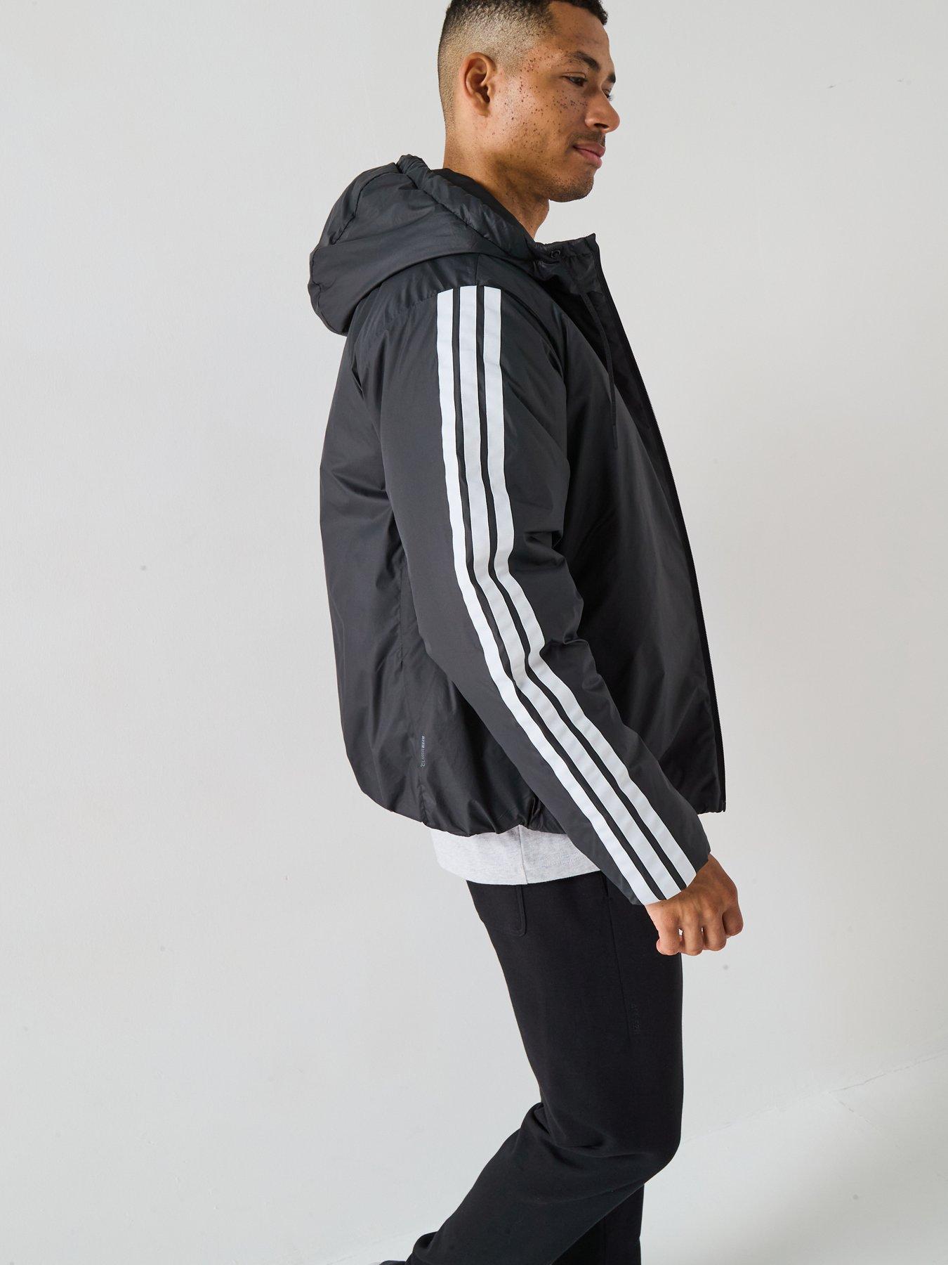  image of adidas-sportswear-mens-essentials-climawarm-3-stripes-jacket-black