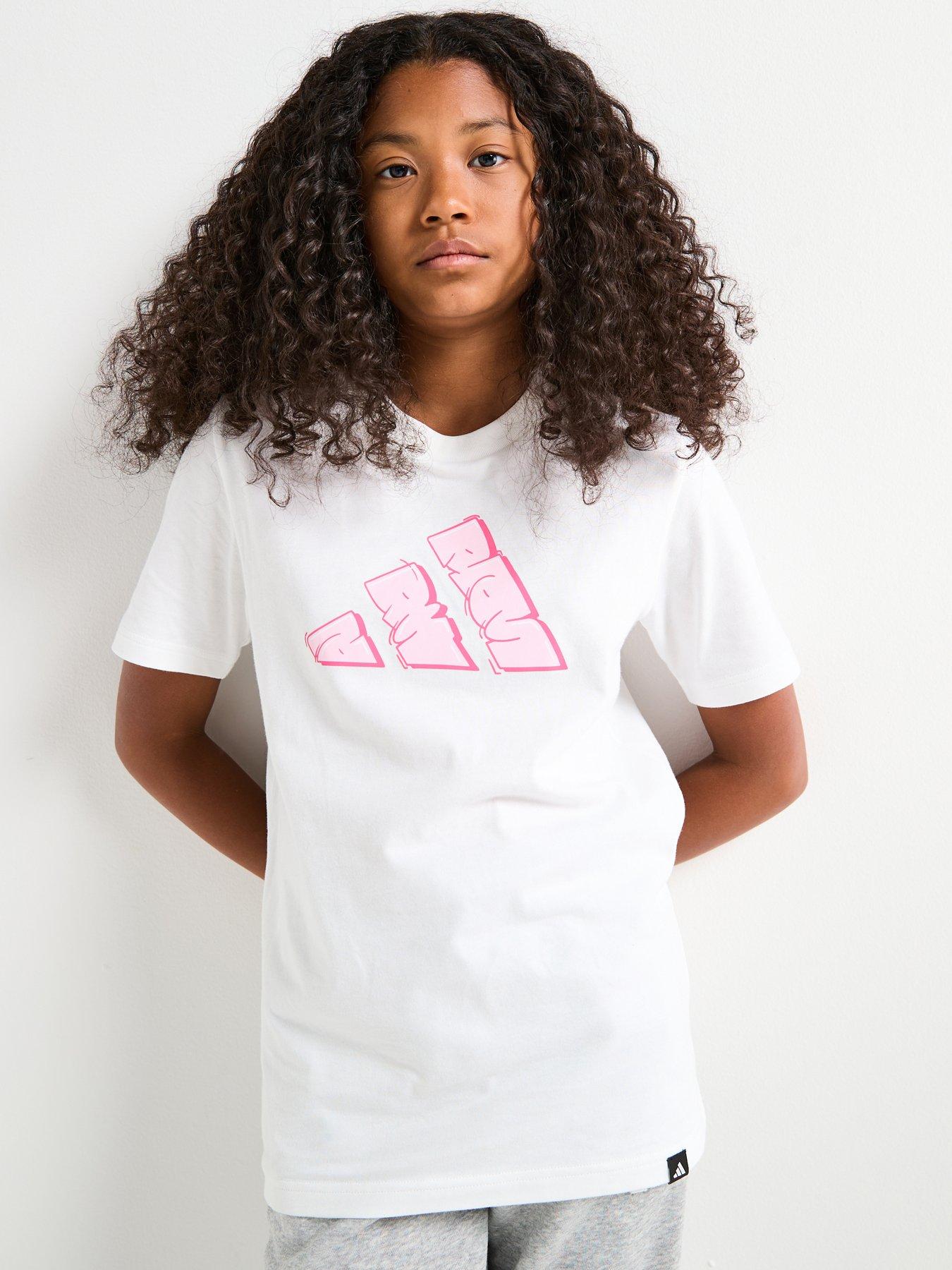  image of adidas-sportswear-junior-unisex-graphic-t-shirt-white