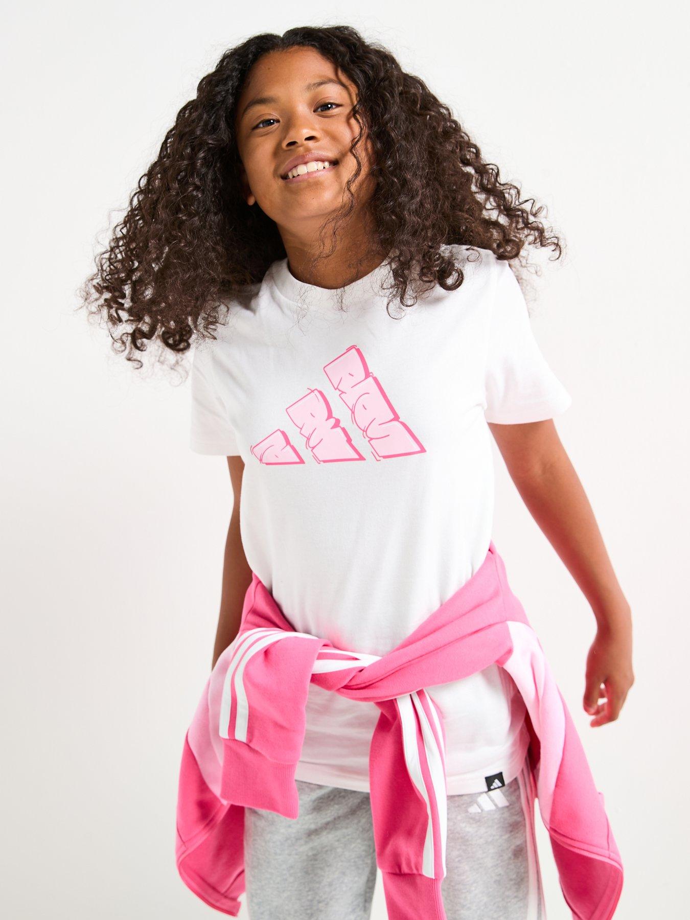  image of adidas-sportswear-junior-unisex-graphic-t-shirt-white