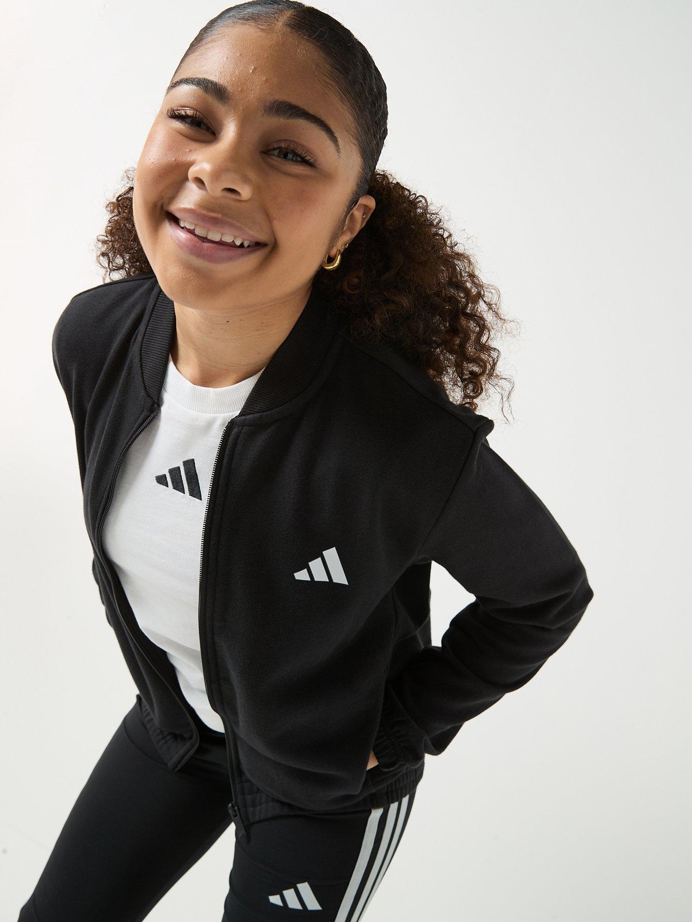 adidas-sportswear-junior-girls-glam-flare-legging-and-jacket-black