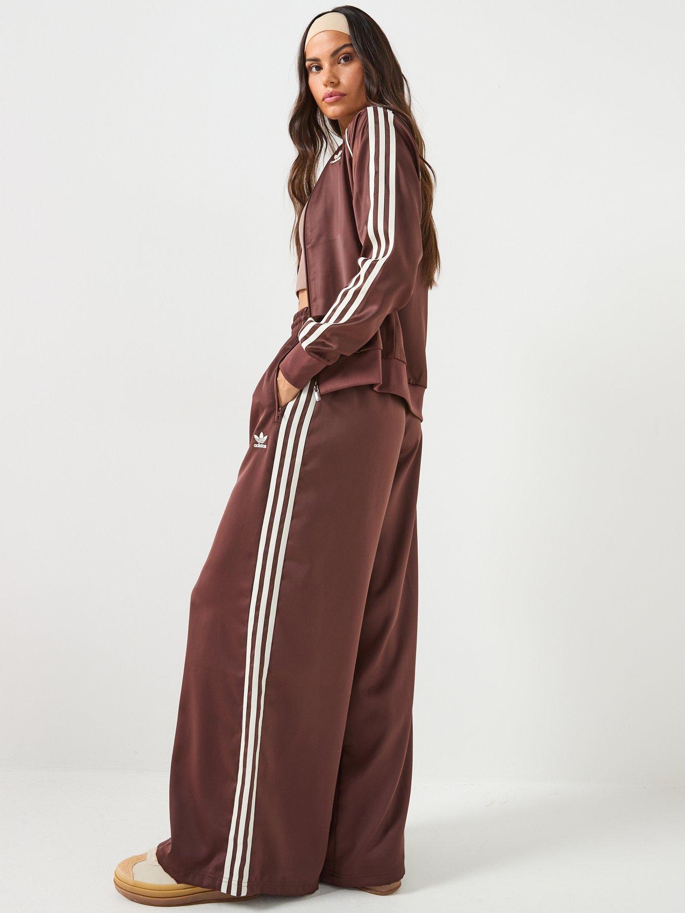 Image 6 of 6 of adidas Originals Womens Satin Track Top - Brown