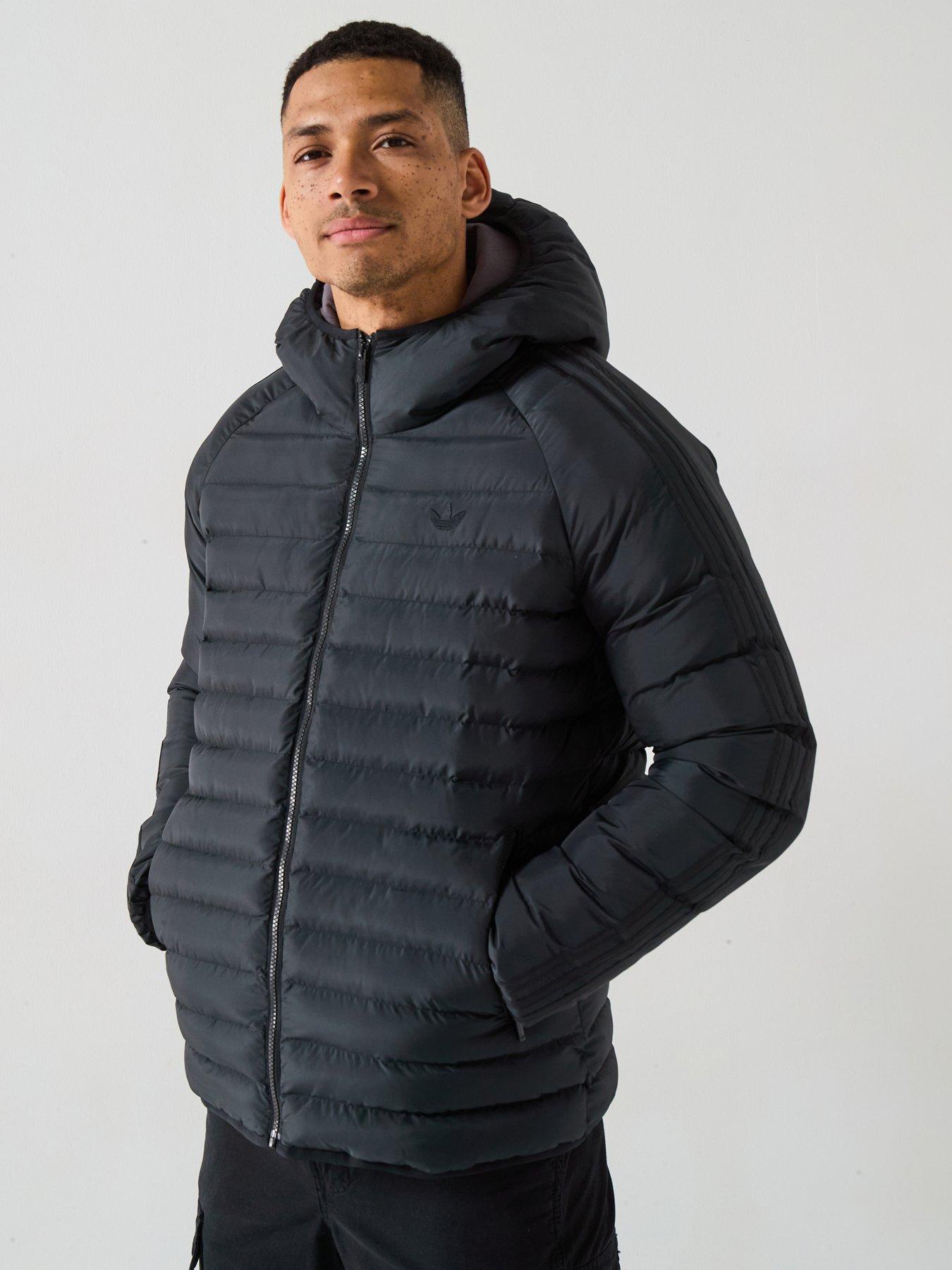 adidas Originals Men's Synthetic Hooded Jacket - Black