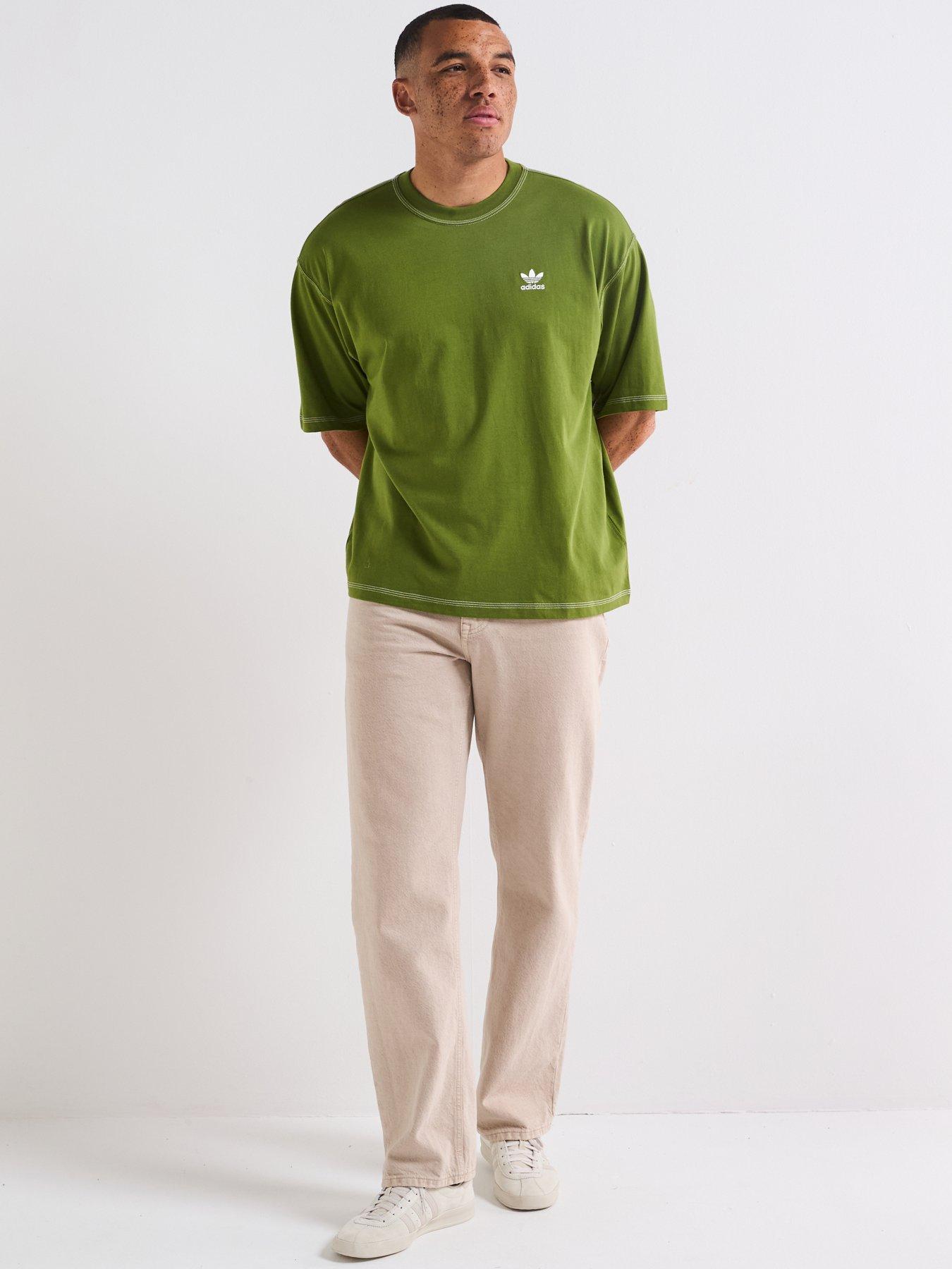 Image 3 of 6 of adidas Originals Men's Trefoil Essentials T-Shirt - Green