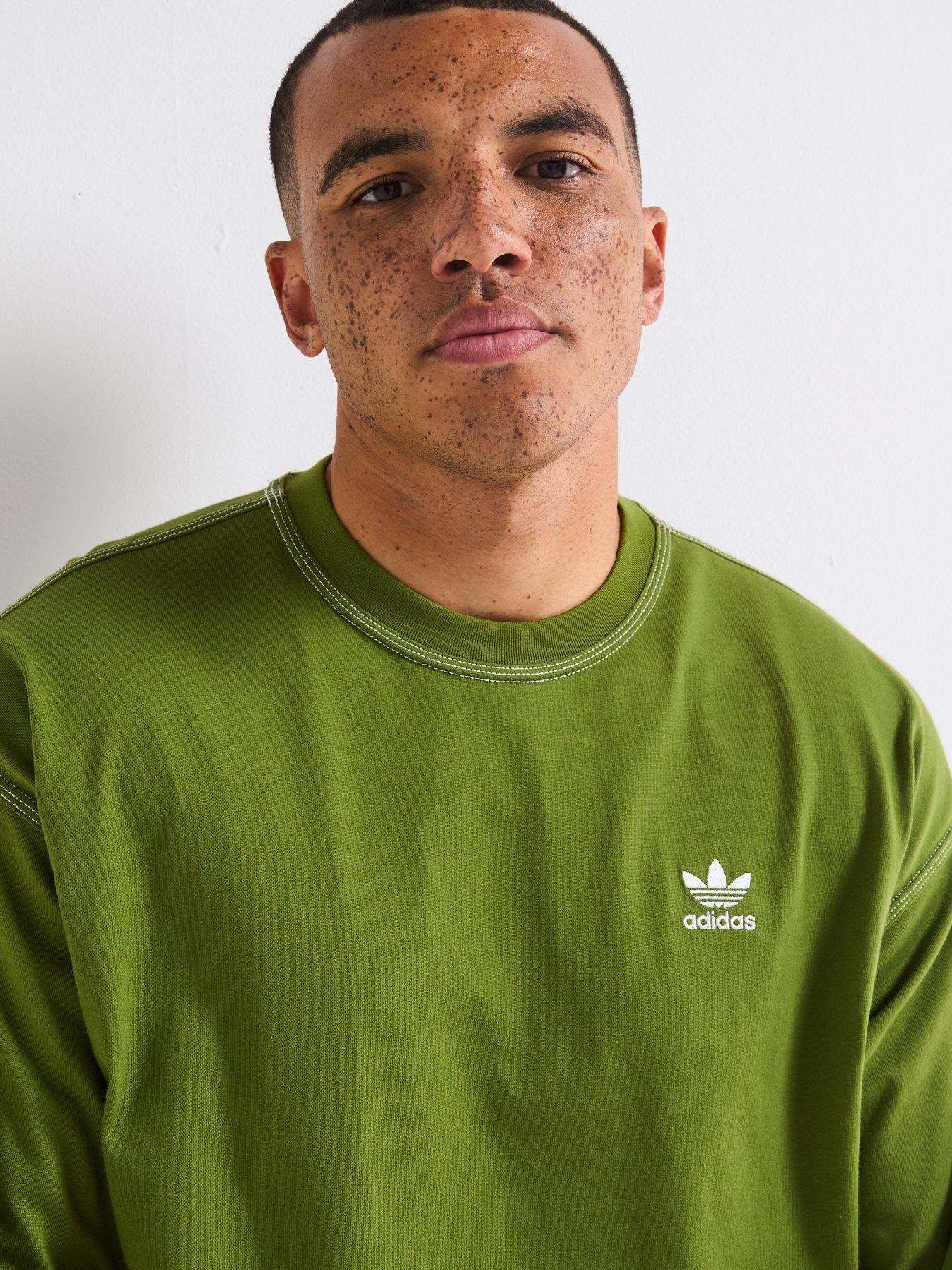 Image 6 of 6 of adidas Originals Men's Trefoil Essentials T-Shirt - Green