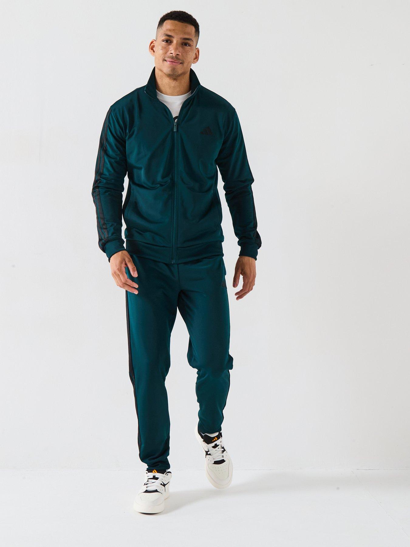 adidas Sportswear Men's Sportswear 3-stripes Tricot Tracksuit - Green