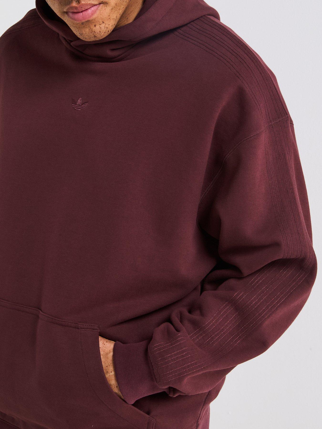  image of adidas-originals-mens-premium-essentials-hoodie-red