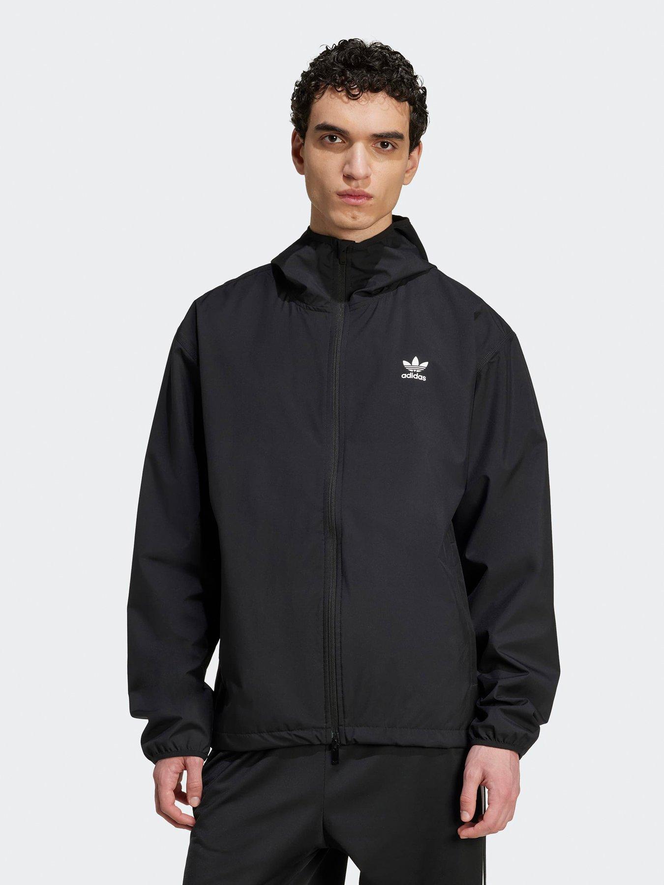 undefined Men's Trefoil Essentials Woven Jacket - Black