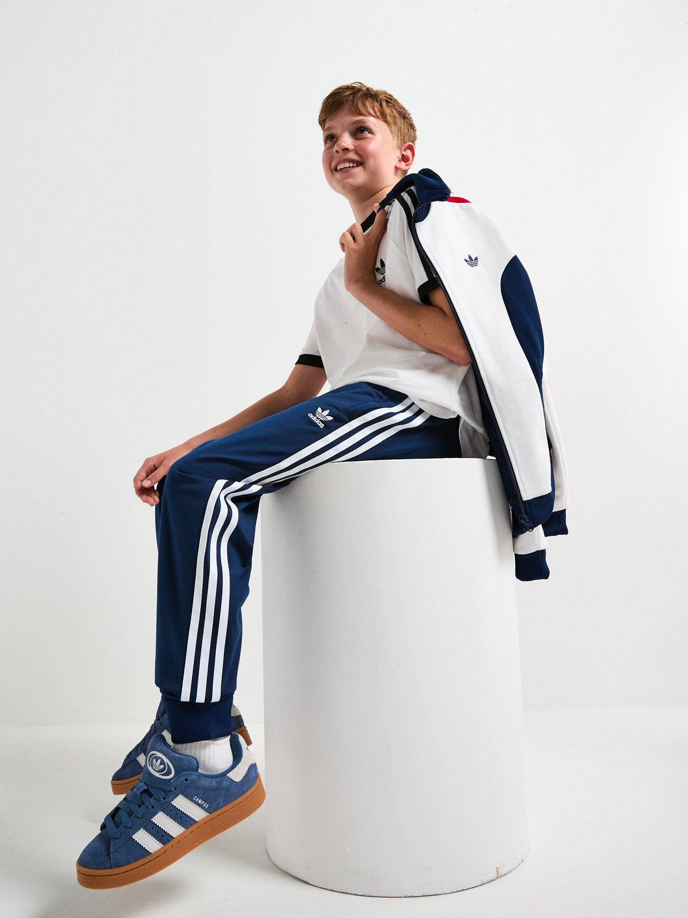 Image 6 of 6 of adidas Originals Junior Unisex Sst Tracksuit Bottoms - Blue