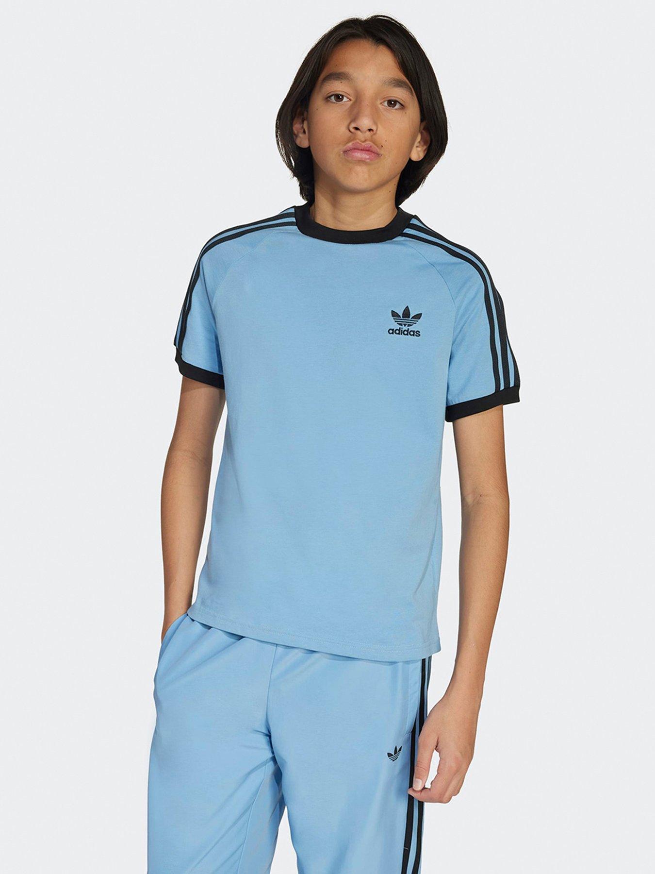 undefined Junior Boys 3-stripe T-shirt - Blue