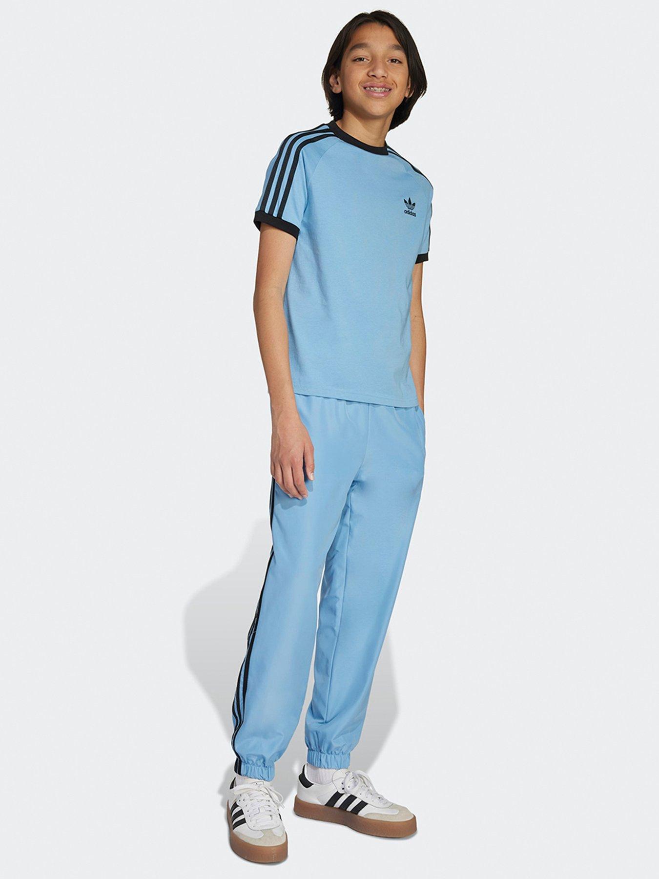 Image 2 of 4 of adidas Originals Junior Boys 3-stripe T-shirt - Blue