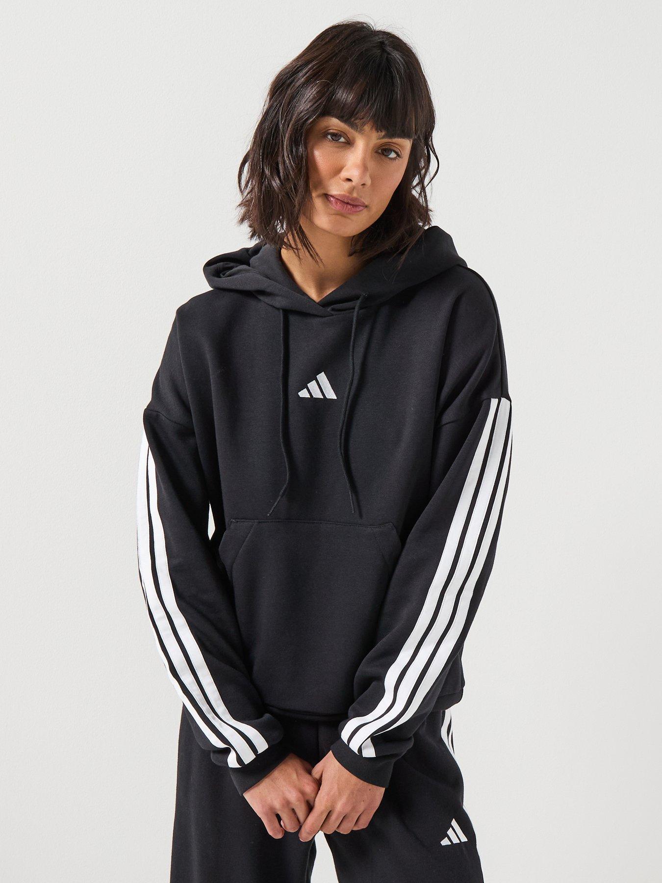 adidas-sportswear-womens-essentials-3-stripes-fleece-hoodie-black