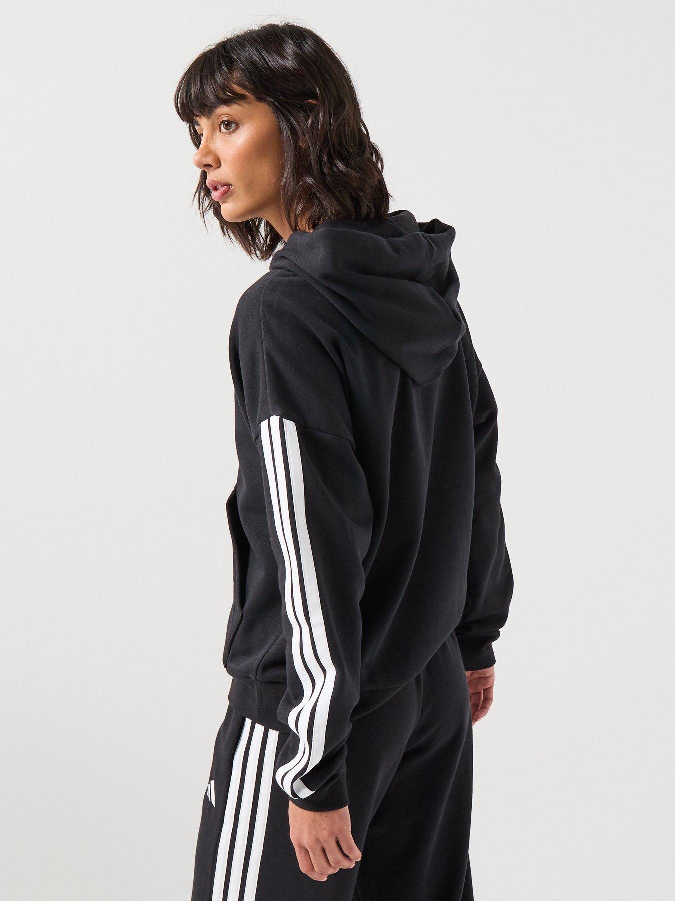 Image 2 of 5 of adidas Sportswear Women's Essentials 3-stripes Fleece Hoodie - Black