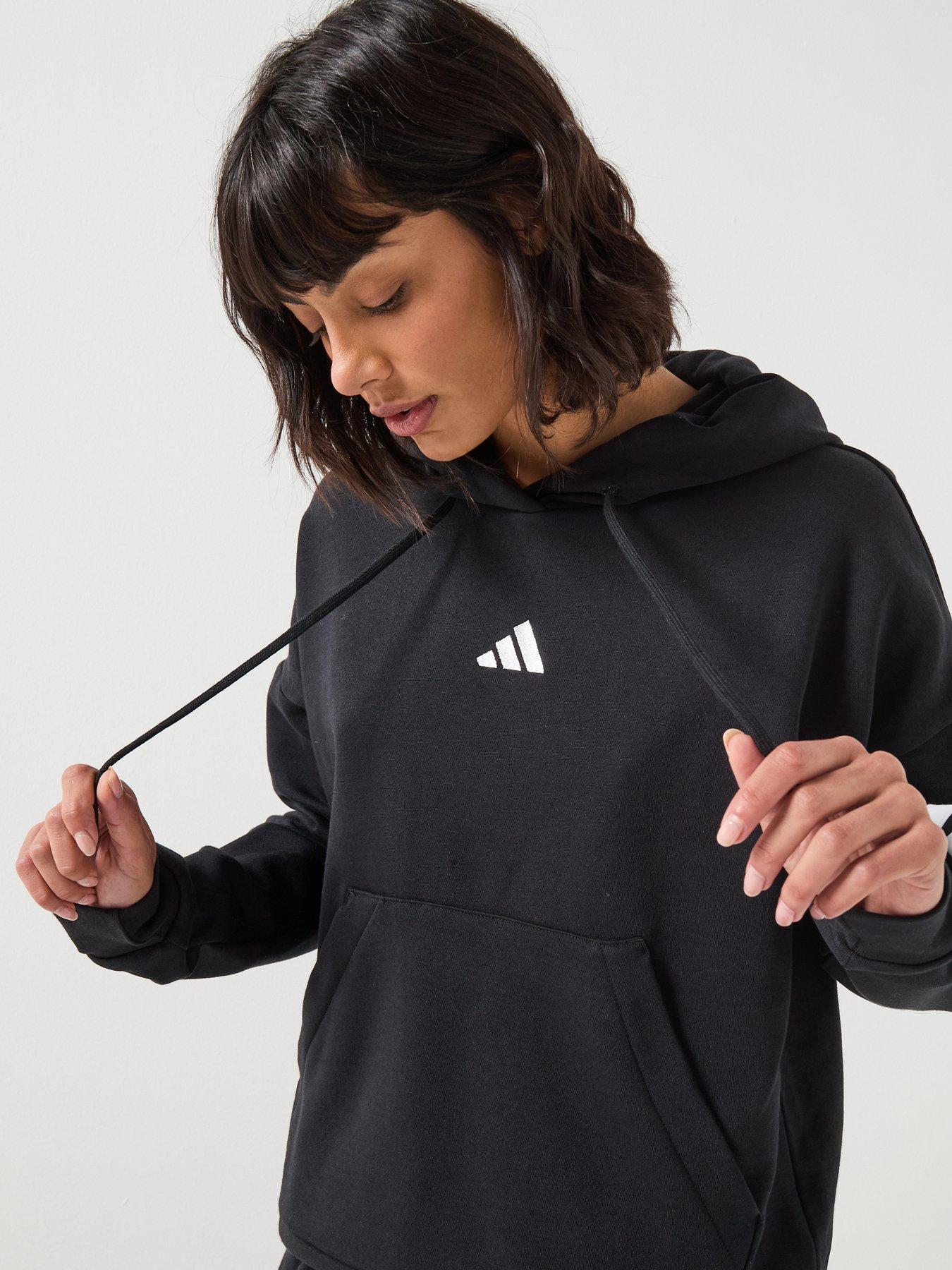 Image 4 of 5 of adidas Sportswear Women's Essentials 3-stripes Fleece Hoodie - Black