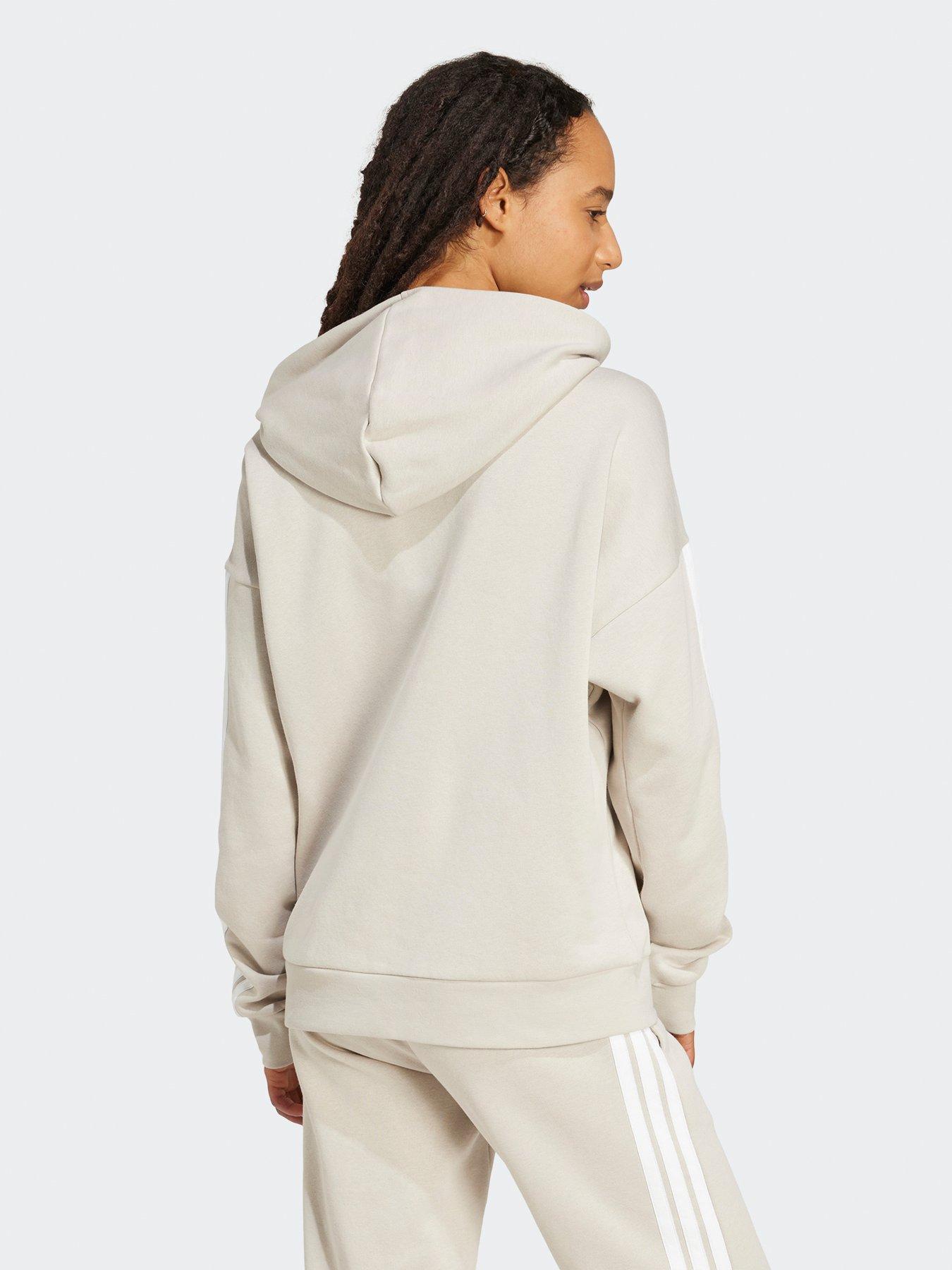 Image 2 of 6 of adidas Sportswear Women's Essentials 3-Stripes Fleece Hoodie - Grey