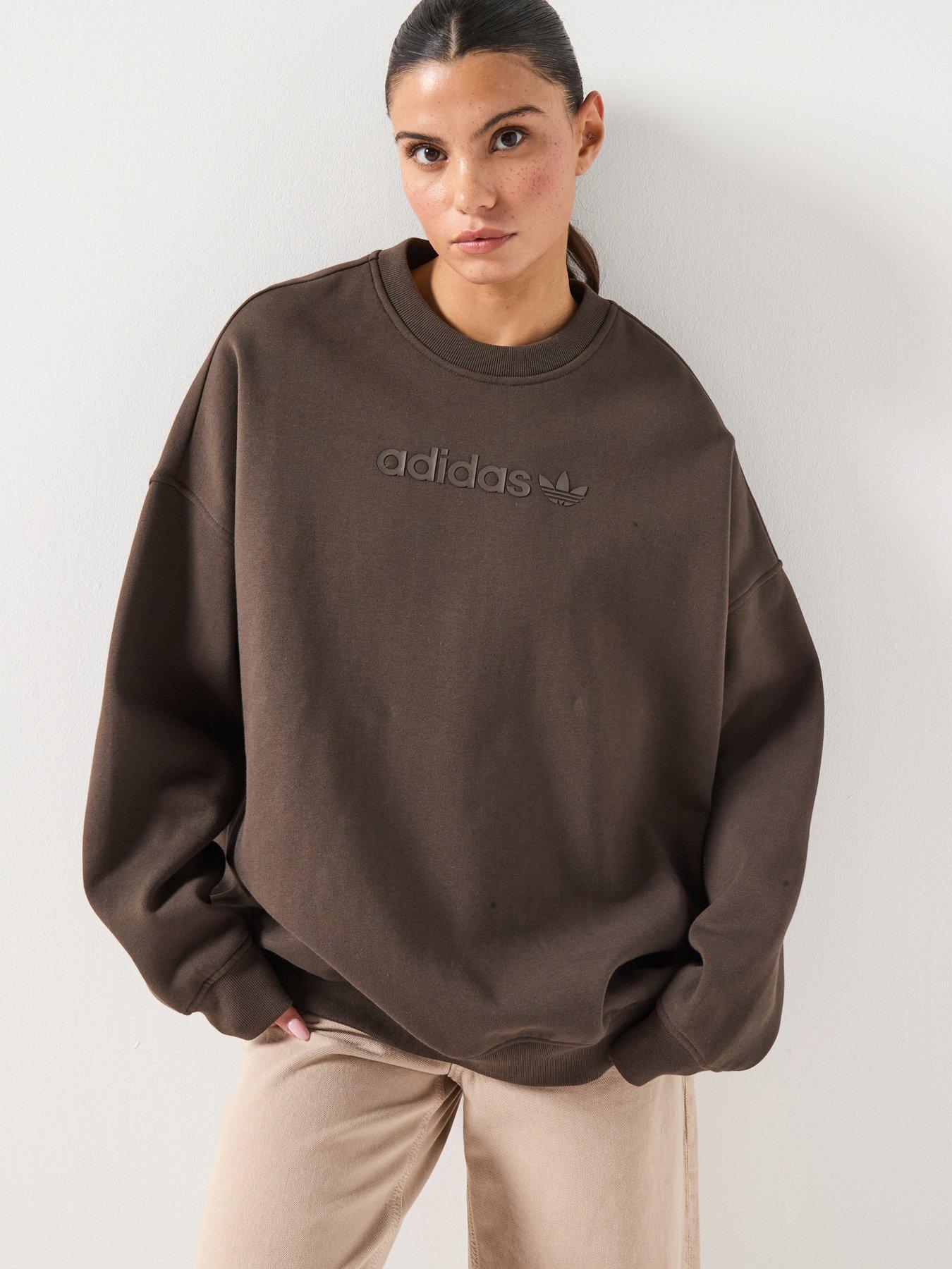 adidas Originals Women's Essential Linear Crew - Green