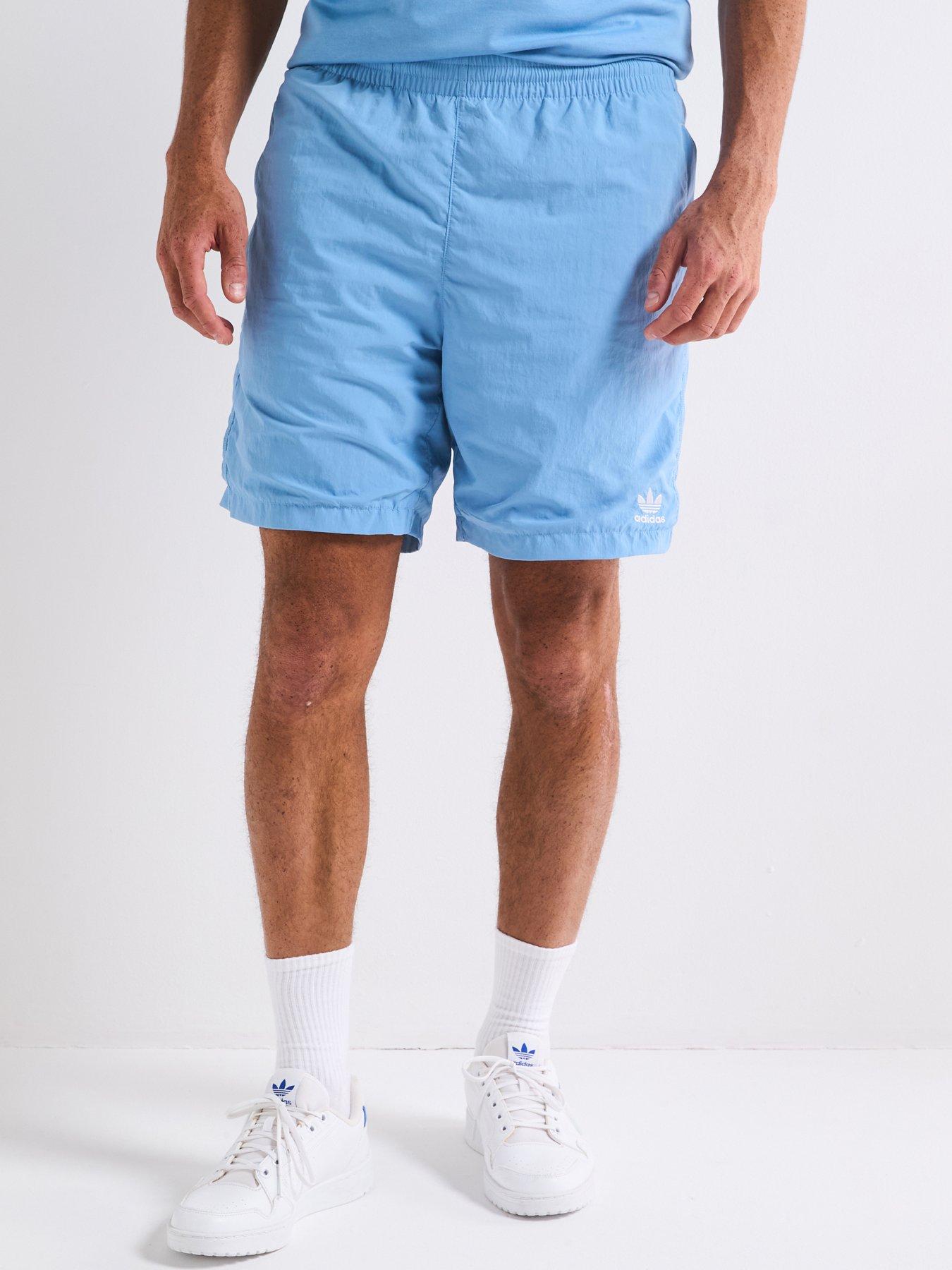 undefined Men's Trefoil Essentials Woven Shorts - Blue