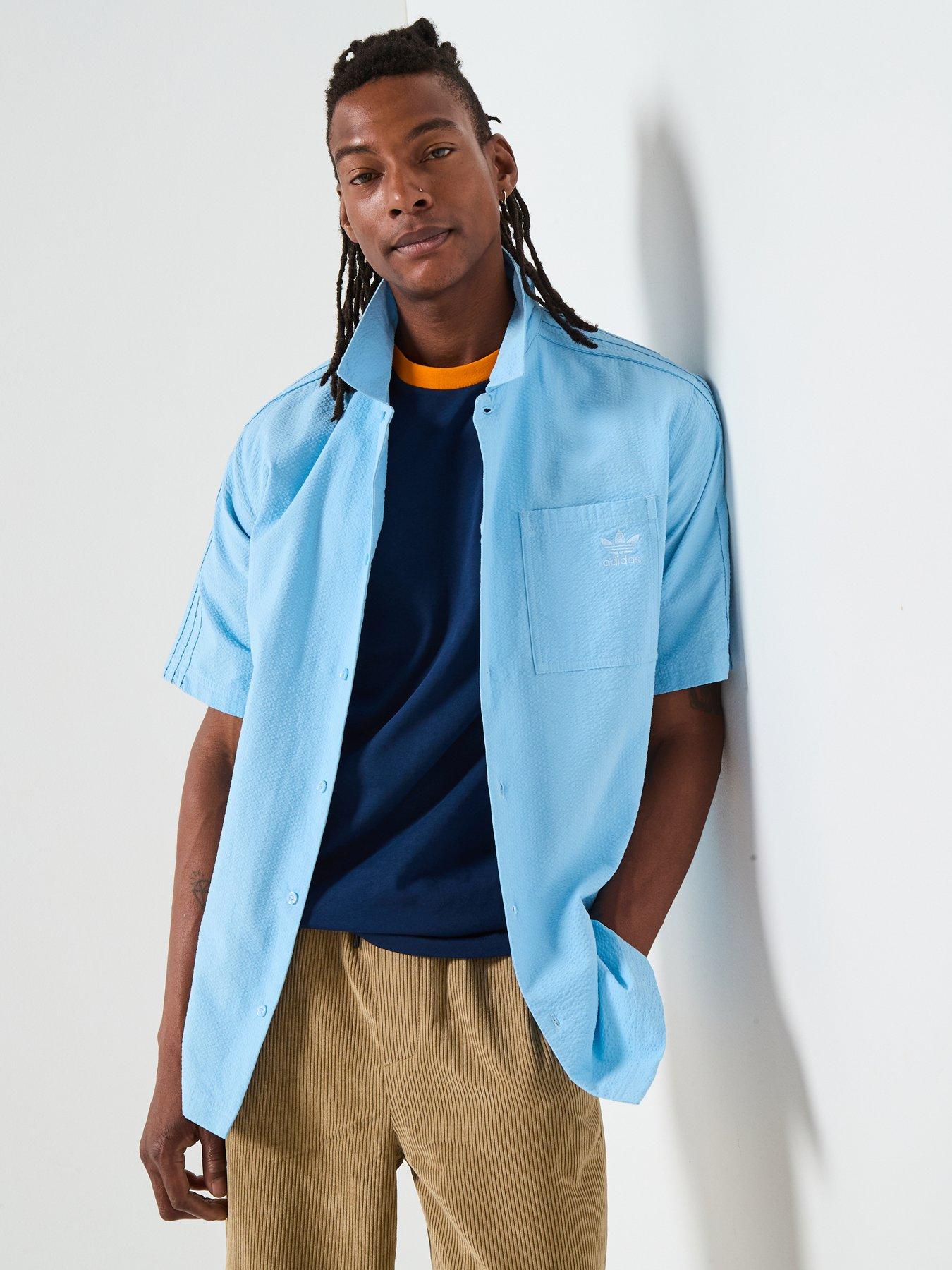 Image 4 of 6 of adidas Originals Men's Adicolor Classics 3-Stripes T-Shirt - Blue