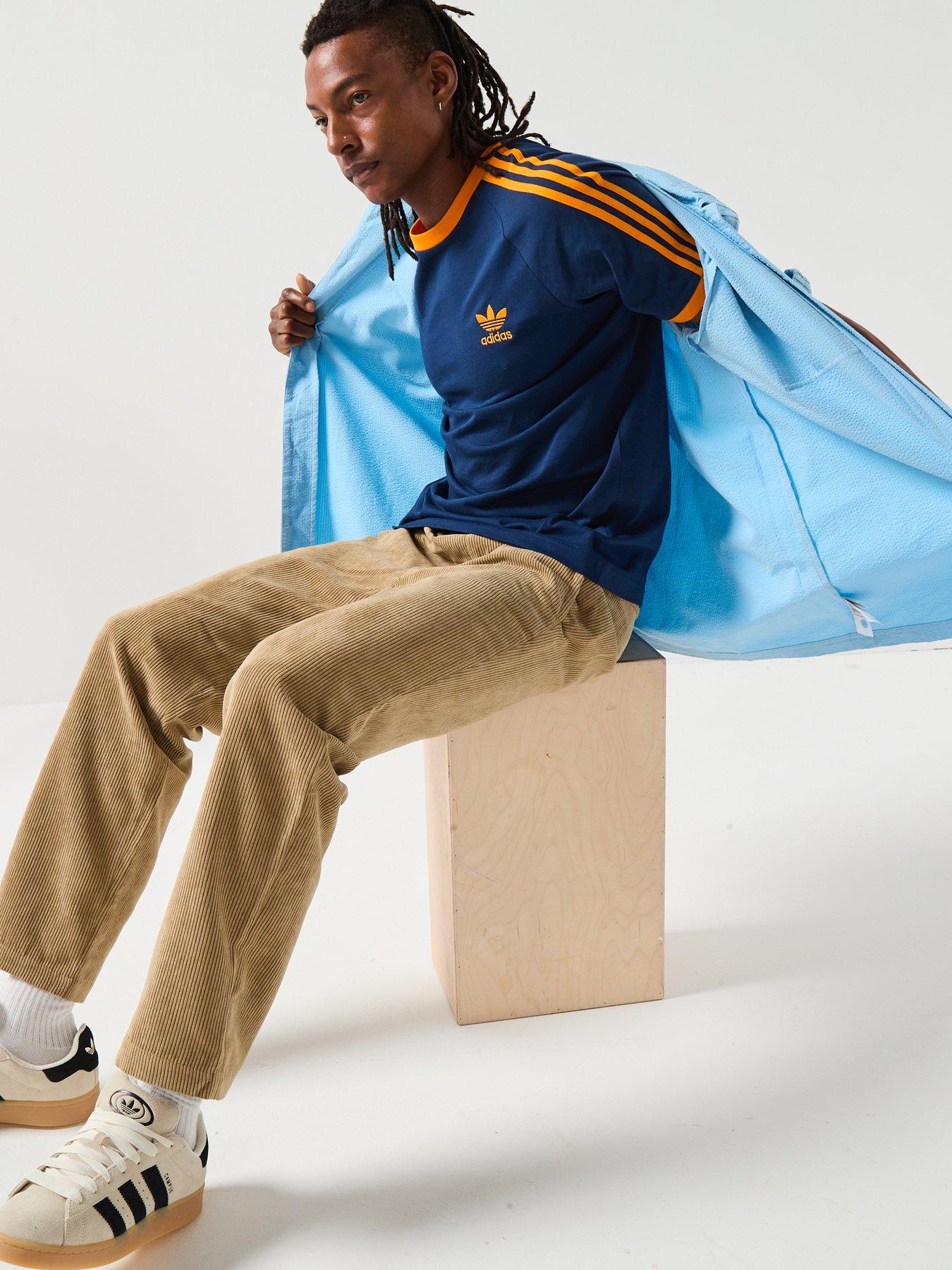 Image 5 of 6 of adidas Originals Men's Adicolor Classics 3-Stripes T-Shirt - Blue