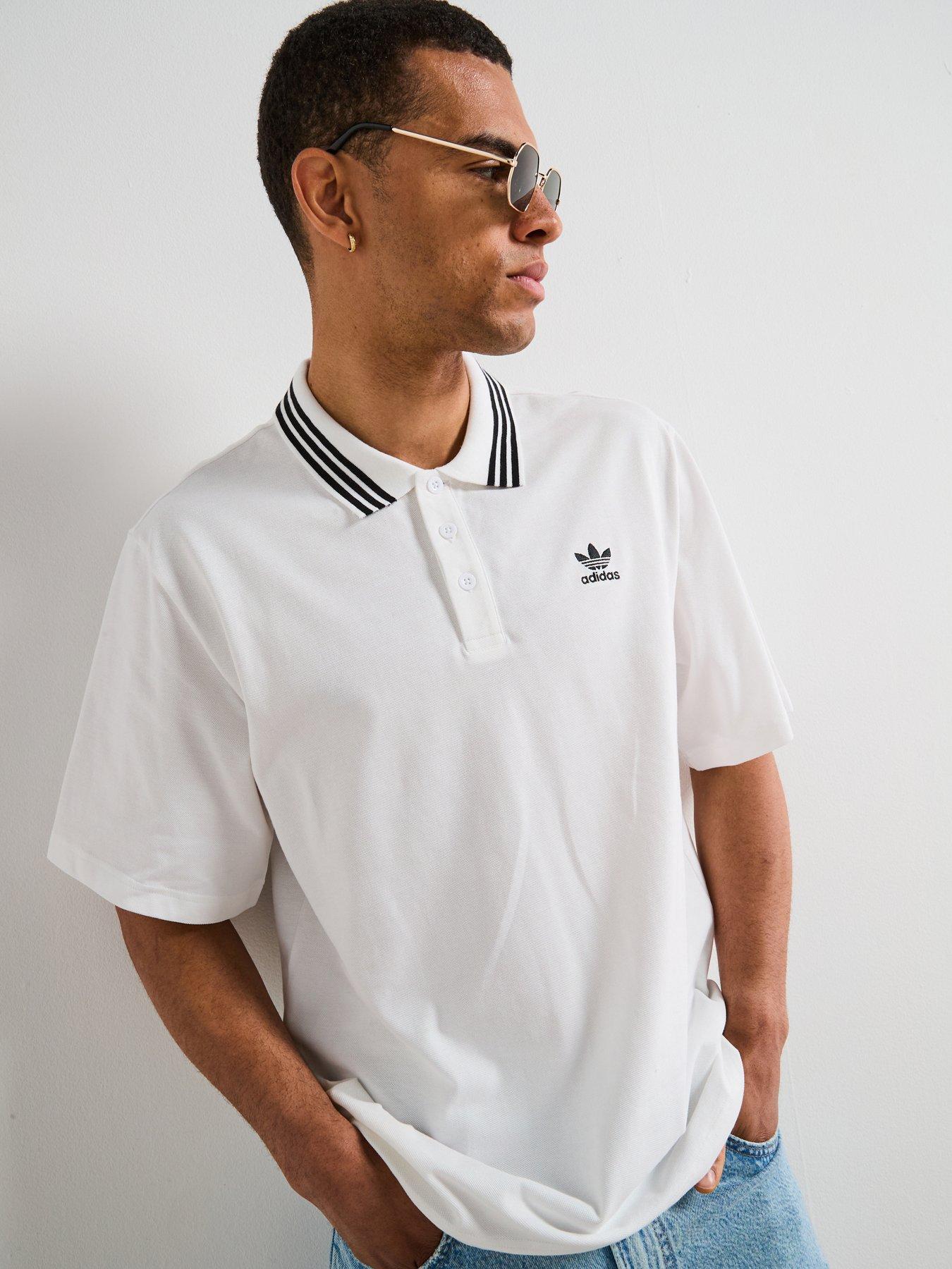 undefined Men's Loose Polo - White