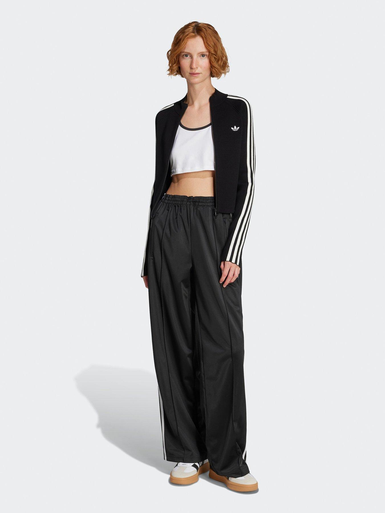 Image 3 of 5 of adidas Originals Women's Adicolor 3 Stripes Slim Knit Track Top - Black