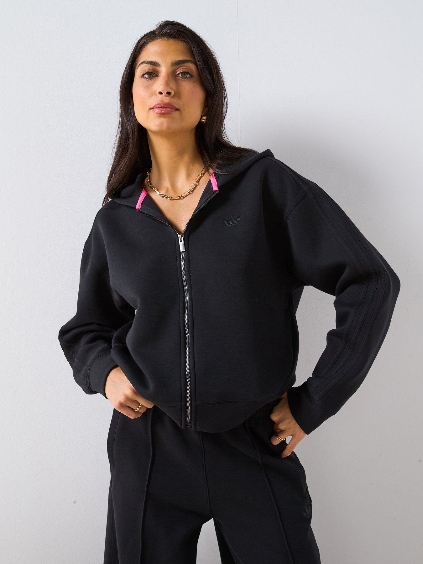 adidas Originals Women's Three Stripe Full Zip Jacket - Black