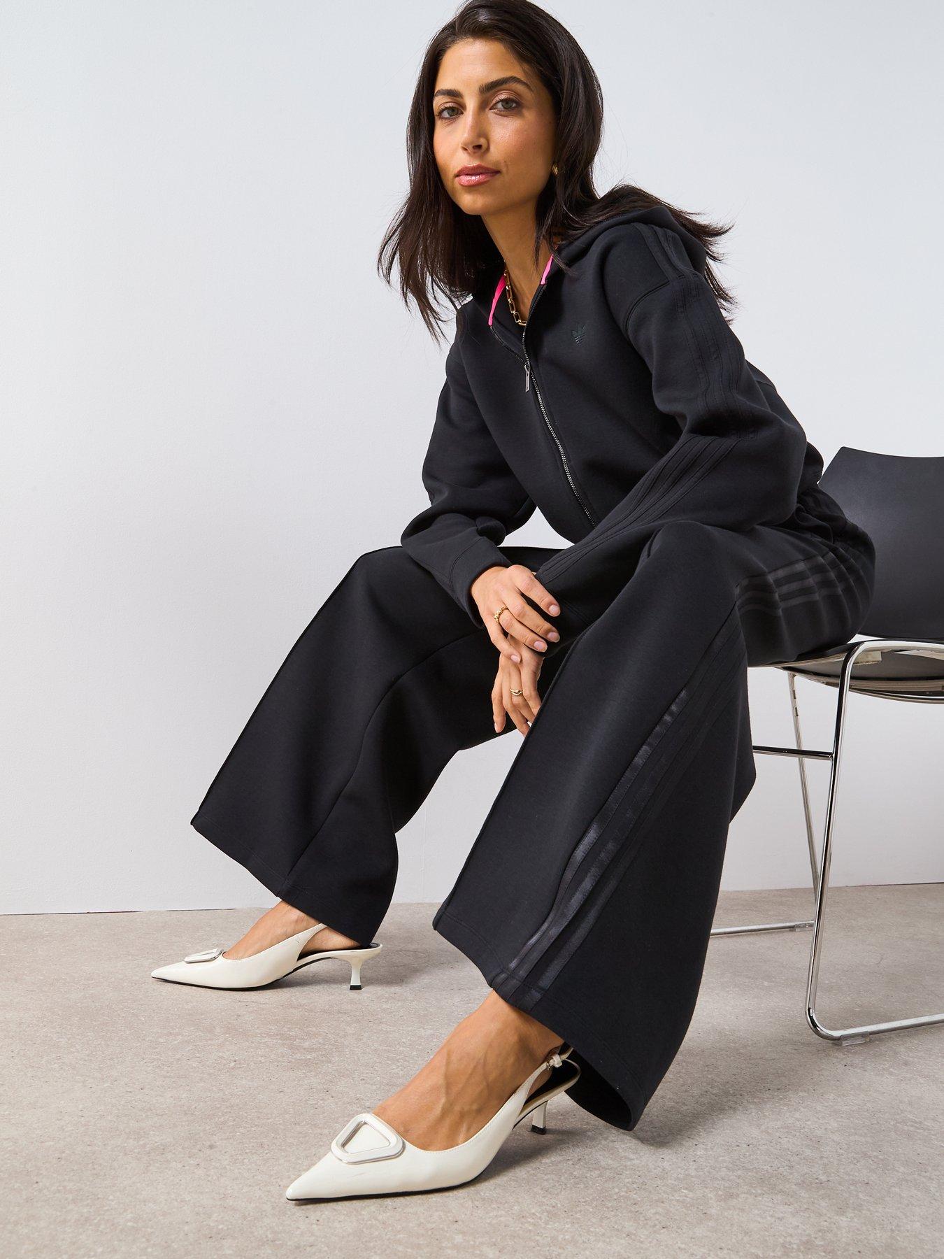 Image 4 of 5 of adidas Originals Women's Three Stripe Full Zip Jacket - Black