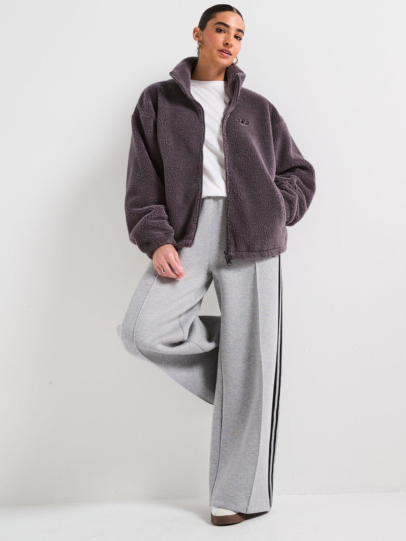 Image 3 of 6 of adidas Originals Women's Essentials Teddy Jacket - Dark Grey